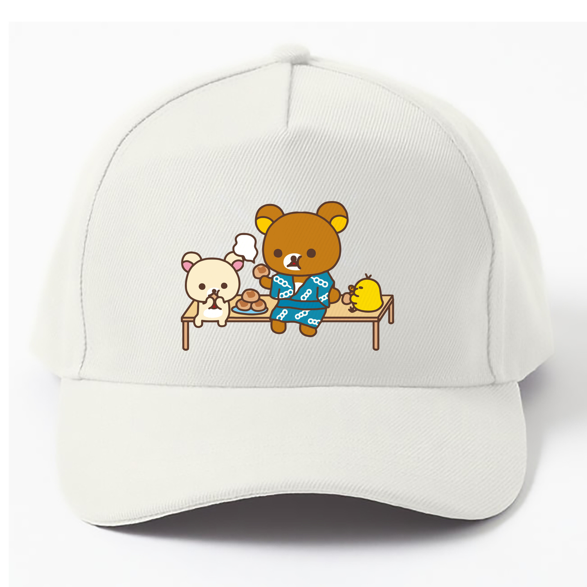 （画像用） リラックマ リラックマ キイロイトリ Rilakkuma Korilakkuma Kiiroitori ベースボールキャップ 綿100％ 男女兼用 帽子 スポーツ