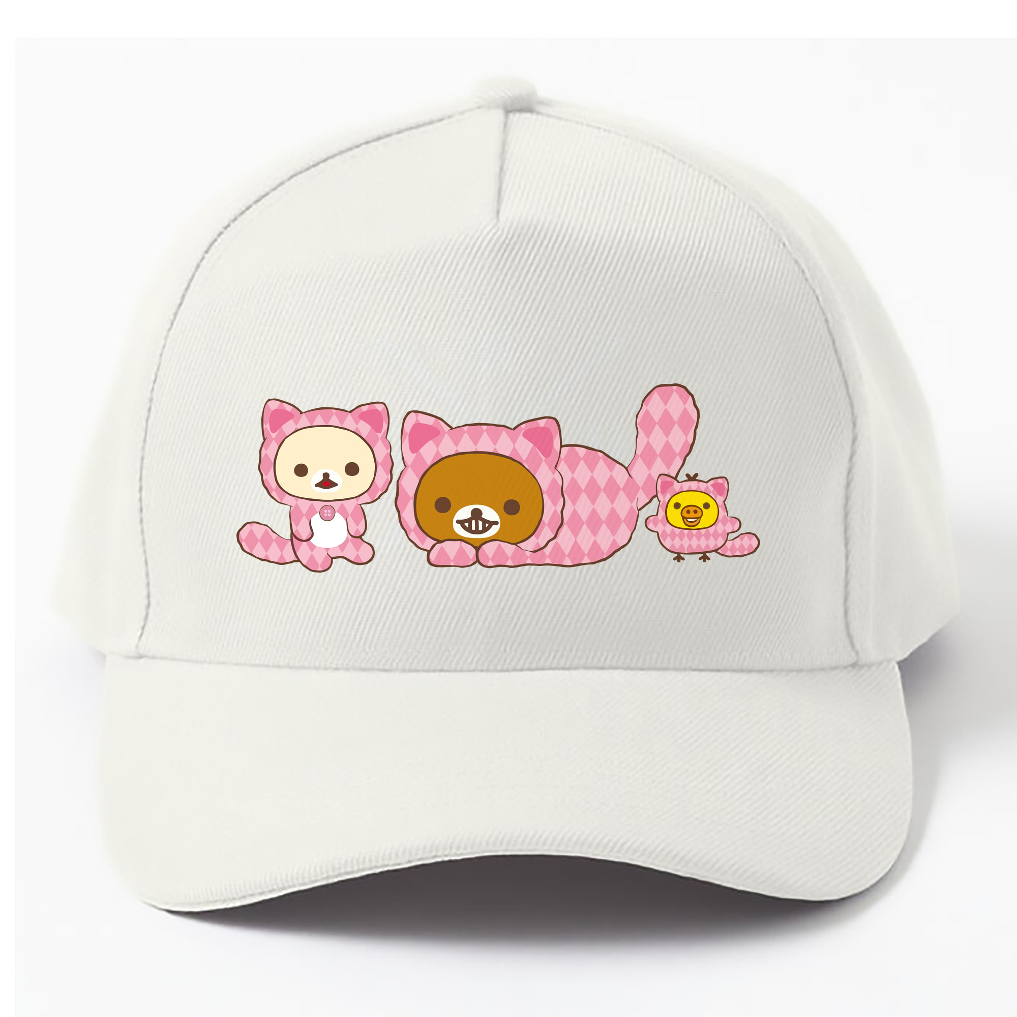 （画像用） リラックマ リラックマ キイロイトリ Rilakkuma Korilakkuma Kiiroitori ベースボールキャップ 綿100％ 男女兼用 帽子 スポーツ