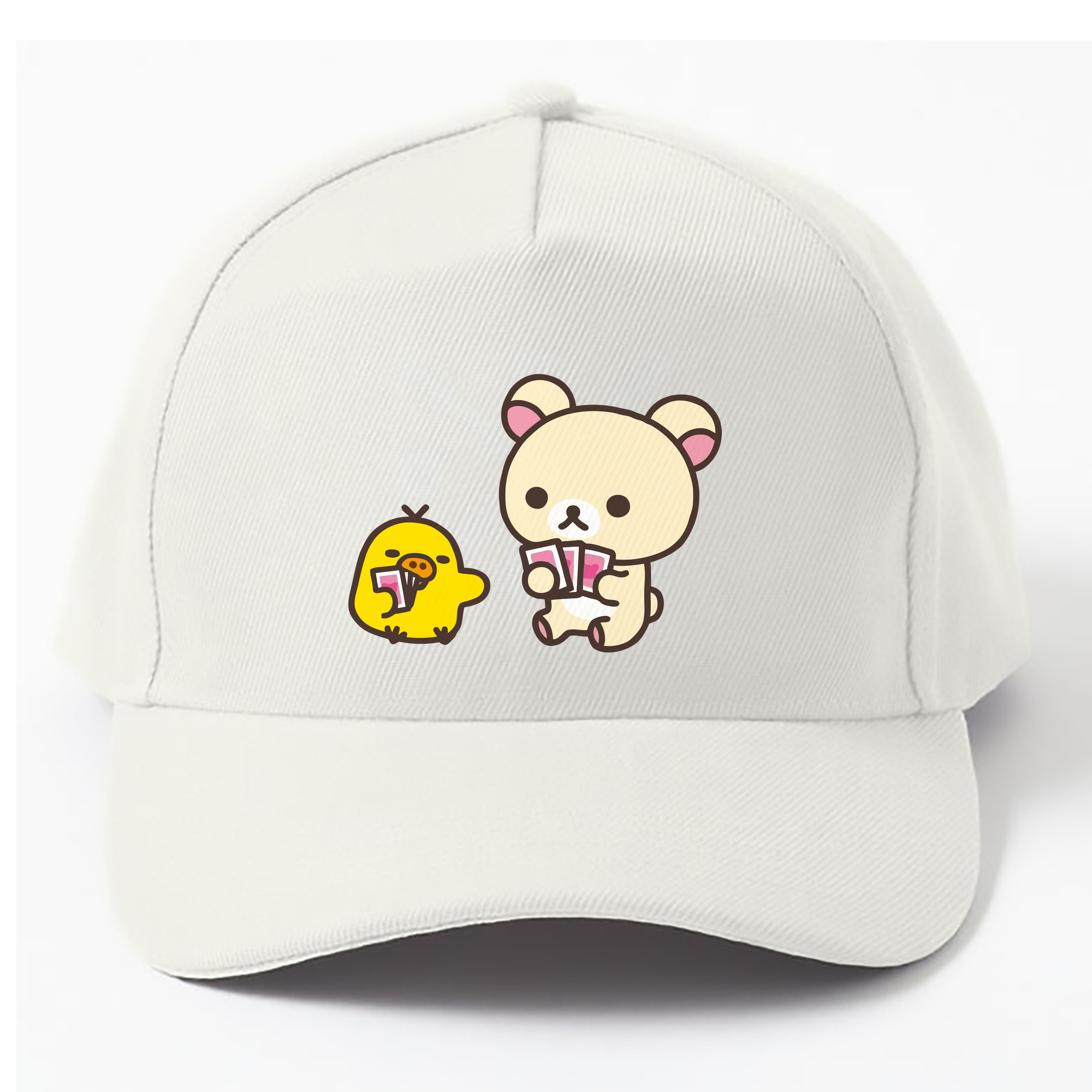 （画像用） リラックマ リラックマ キイロイトリ Rilakkuma Korilakkuma Kiiroitori ベースボールキャップ 綿100％ 男女兼用 帽子 スポーツ