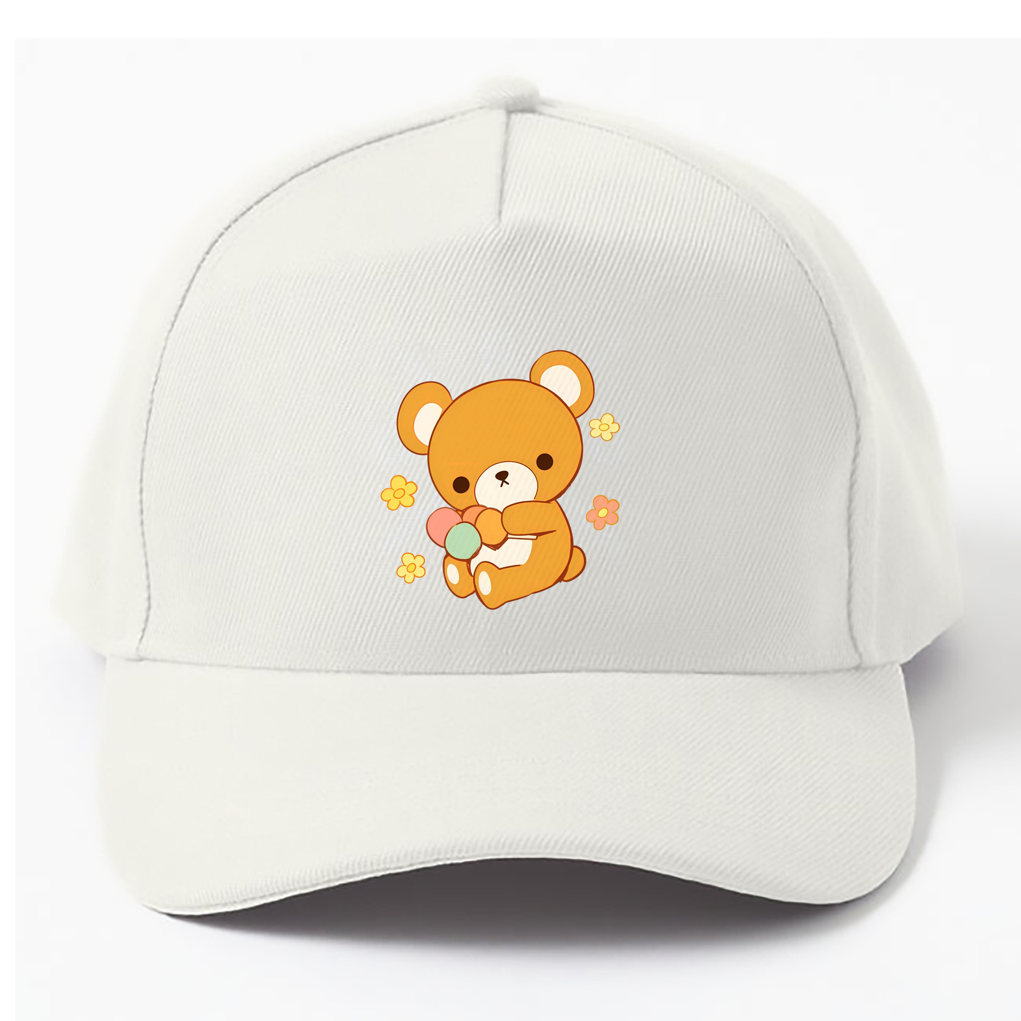 （画像用） リラックマ リラックマ キイロイトリ Rilakkuma Korilakkuma Kiiroitori ベースボールキャップ 綿100％ 男女兼用 帽子 スポーツ