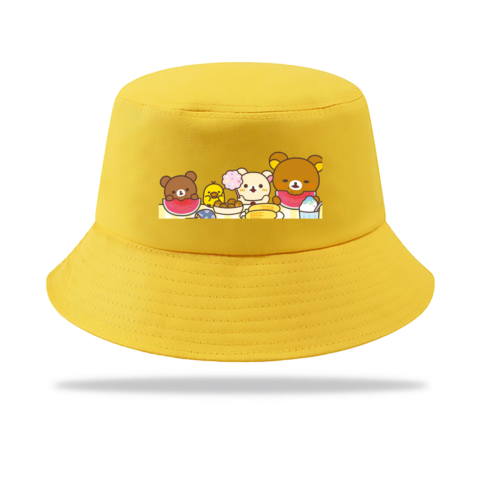 （画像用） リラックマ リラックマ キイロイトリ Rilakkuma Korilakkuma Kiiroitori アウトドア日除けバケットハット