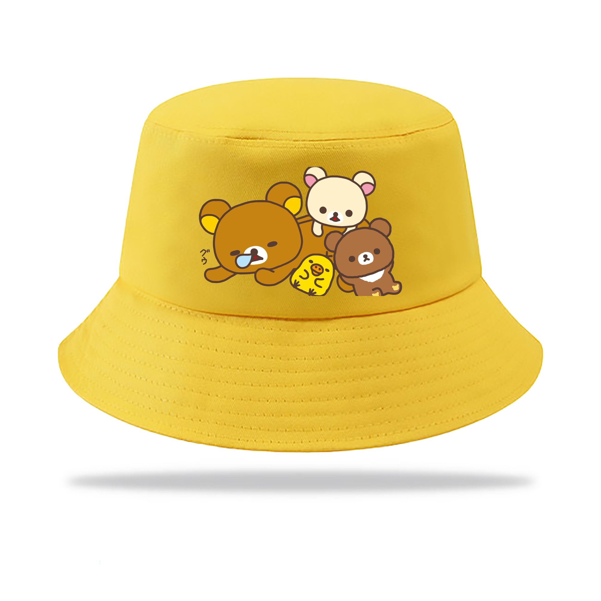 （画像用） リラックマ リラックマ キイロイトリ Rilakkuma Korilakkuma Kiiroitori アウトドア日除けバケットハット
