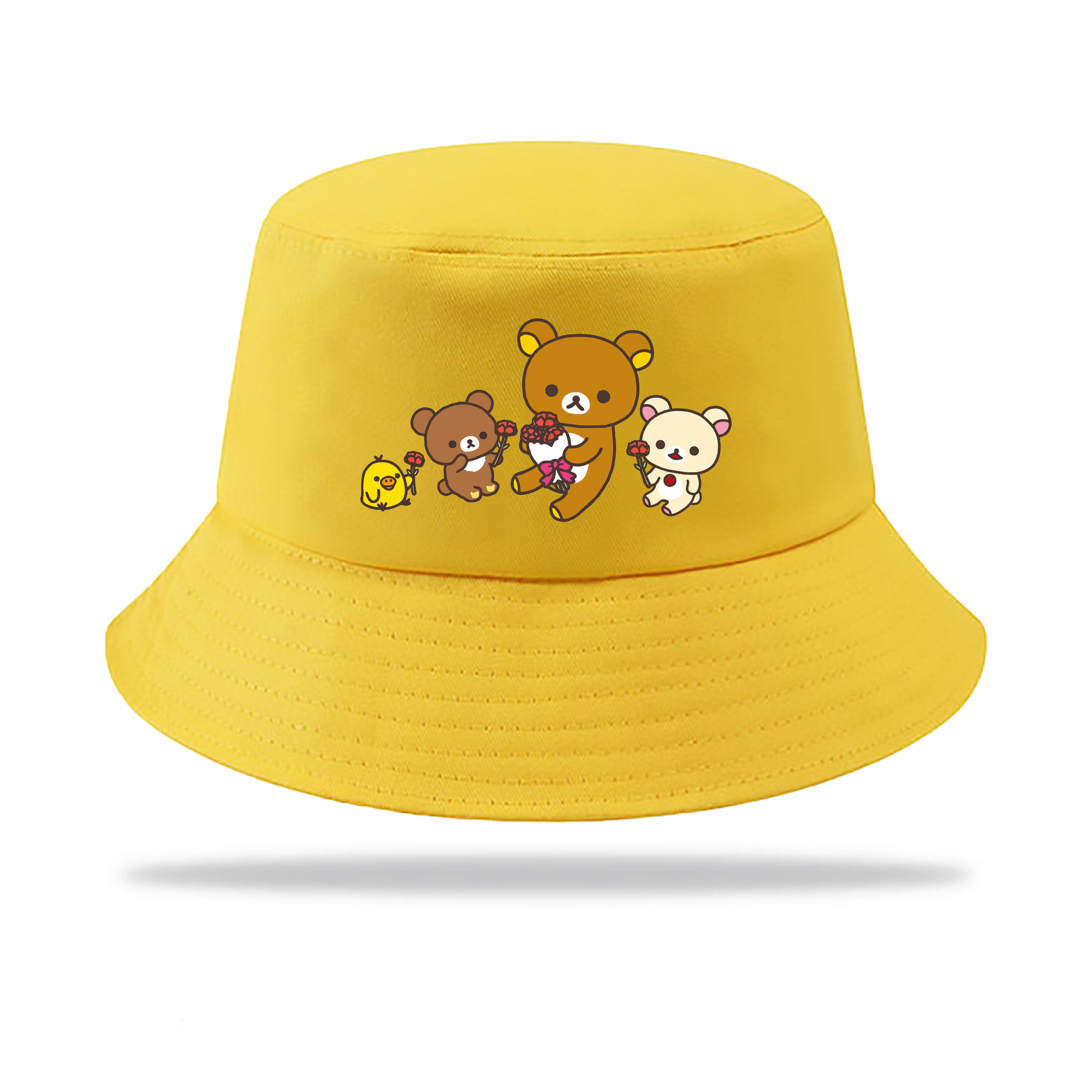 （画像用） リラックマ リラックマ キイロイトリ Rilakkuma Korilakkuma Kiiroitori アウトドア日除けバケットハット