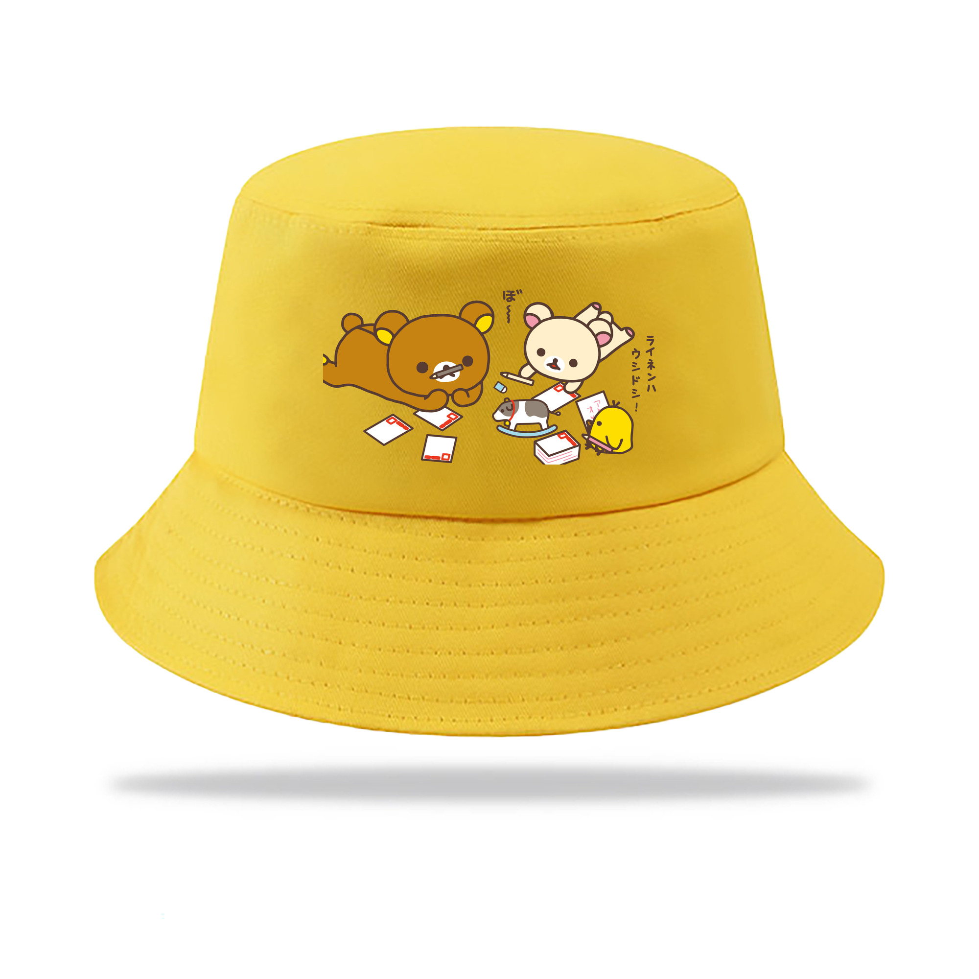 （画像用） リラックマ リラックマ キイロイトリ Rilakkuma Korilakkuma Kiiroitori アウトドア日除けバケットハット