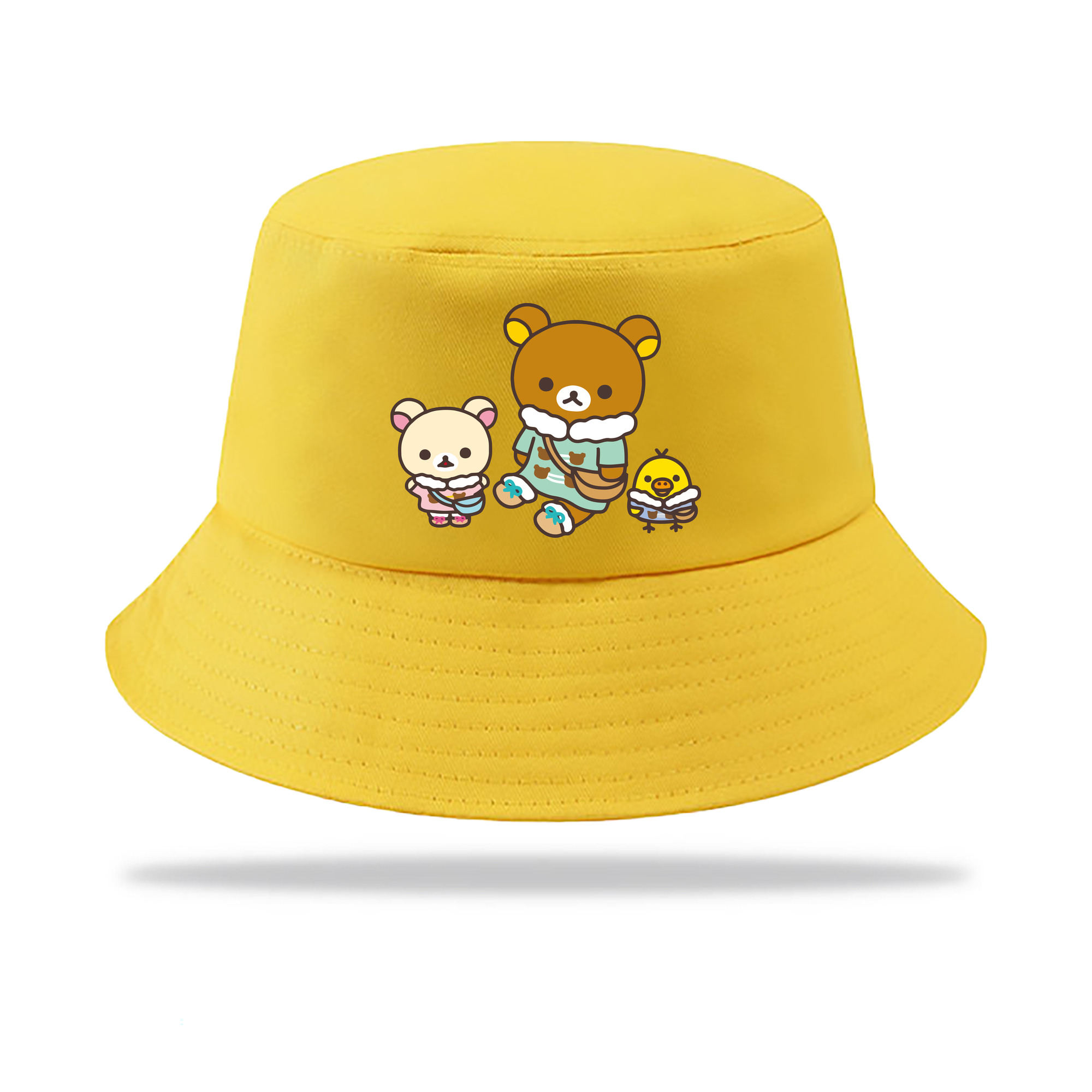 （画像用） リラックマ リラックマ キイロイトリ Rilakkuma Korilakkuma Kiiroitori アウトドア日除けバケットハット