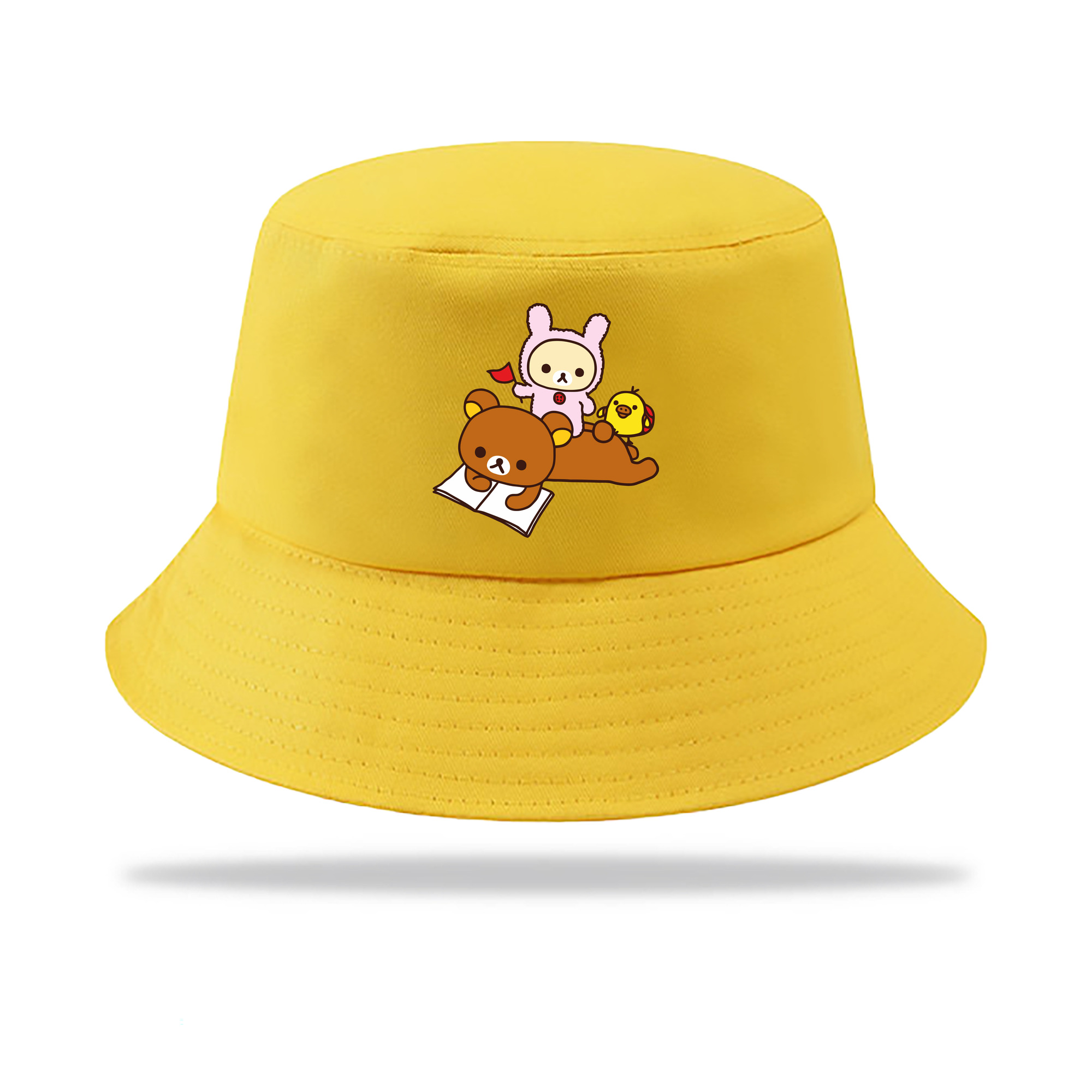 （画像用） リラックマ リラックマ キイロイトリ Rilakkuma Korilakkuma Kiiroitori アウトドア日除けバケットハット