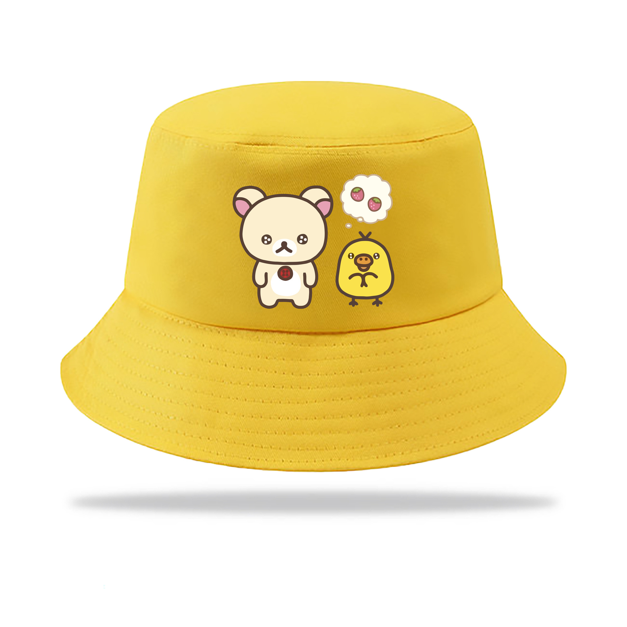 （画像用） リラックマ リラックマ キイロイトリ Rilakkuma Korilakkuma Kiiroitori アウトドア日除けバケットハット