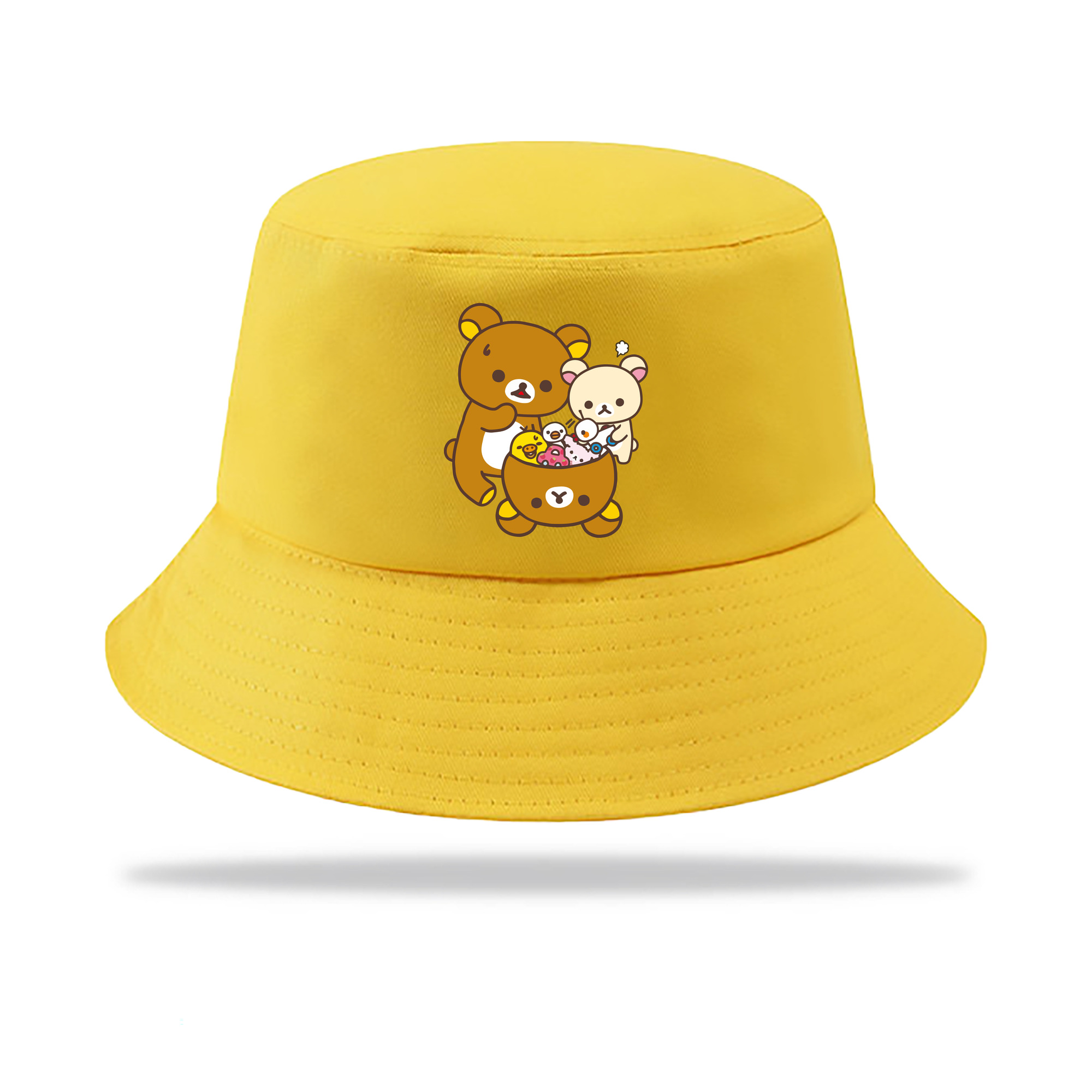 （画像用） リラックマ リラックマ キイロイトリ Rilakkuma Korilakkuma Kiiroitori アウトドア日除けバケットハット