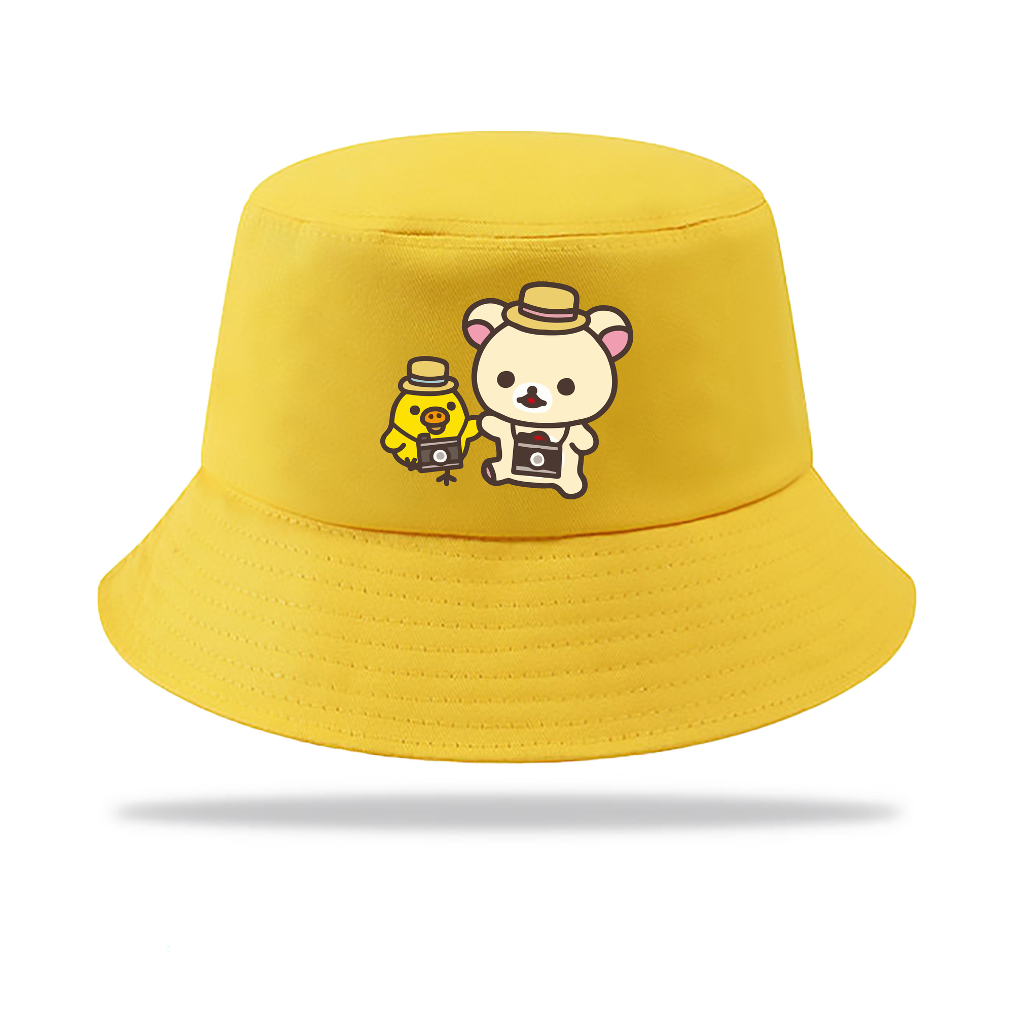 （画像用） リラックマ リラックマ キイロイトリ Rilakkuma Korilakkuma Kiiroitori アウトドア日除けバケットハット