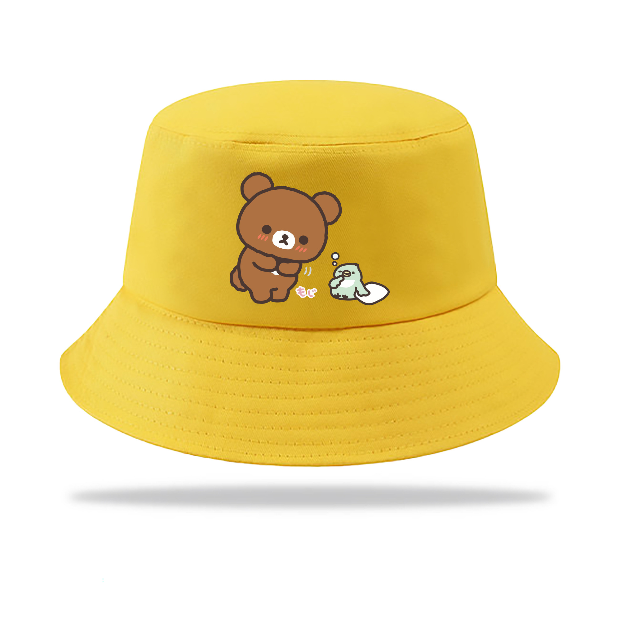 （画像用） リラックマ リラックマ キイロイトリ Rilakkuma Korilakkuma Kiiroitori アウトドア日除けバケットハット