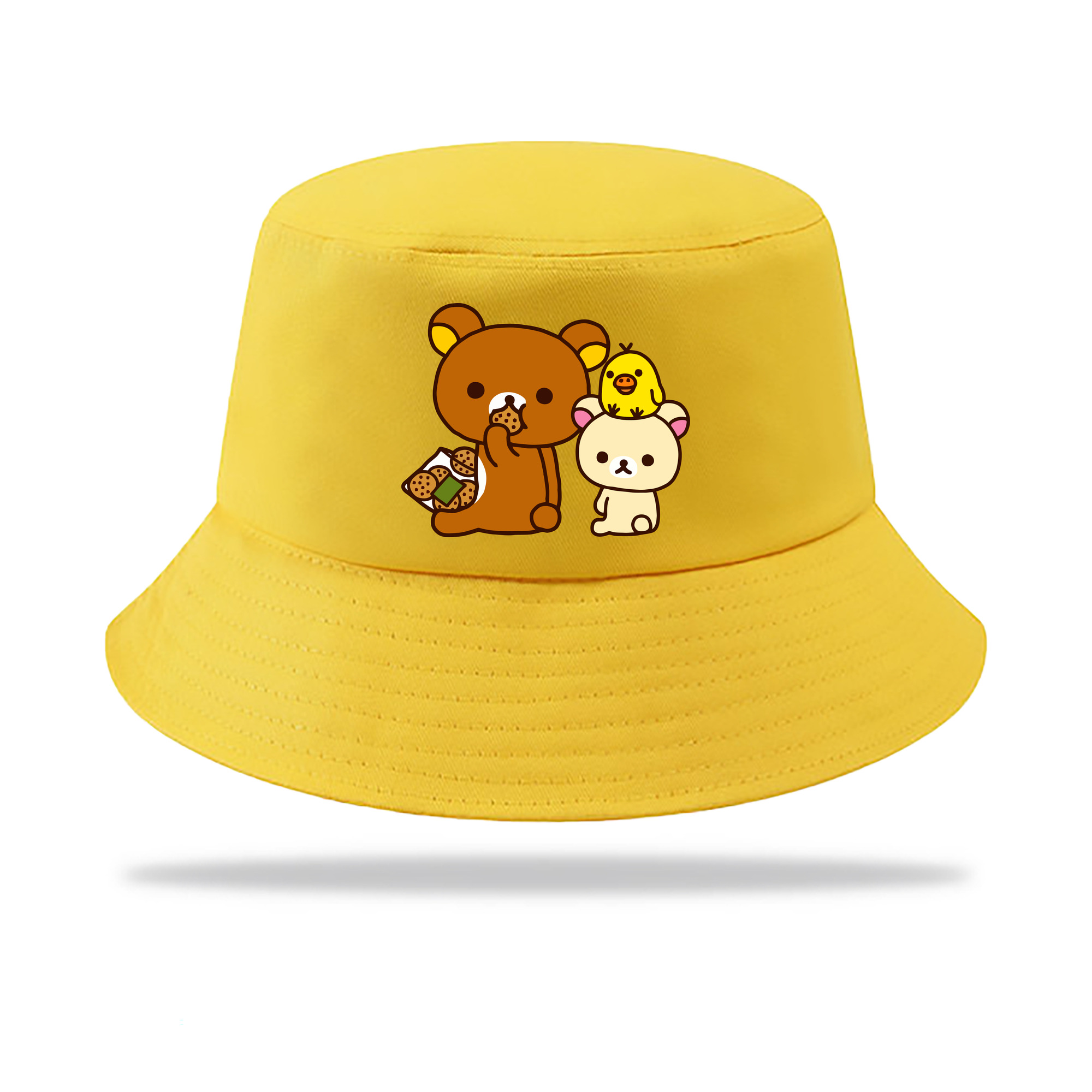 （画像用） リラックマ リラックマ キイロイトリ Rilakkuma Korilakkuma Kiiroitori アウトドア日除けバケットハット