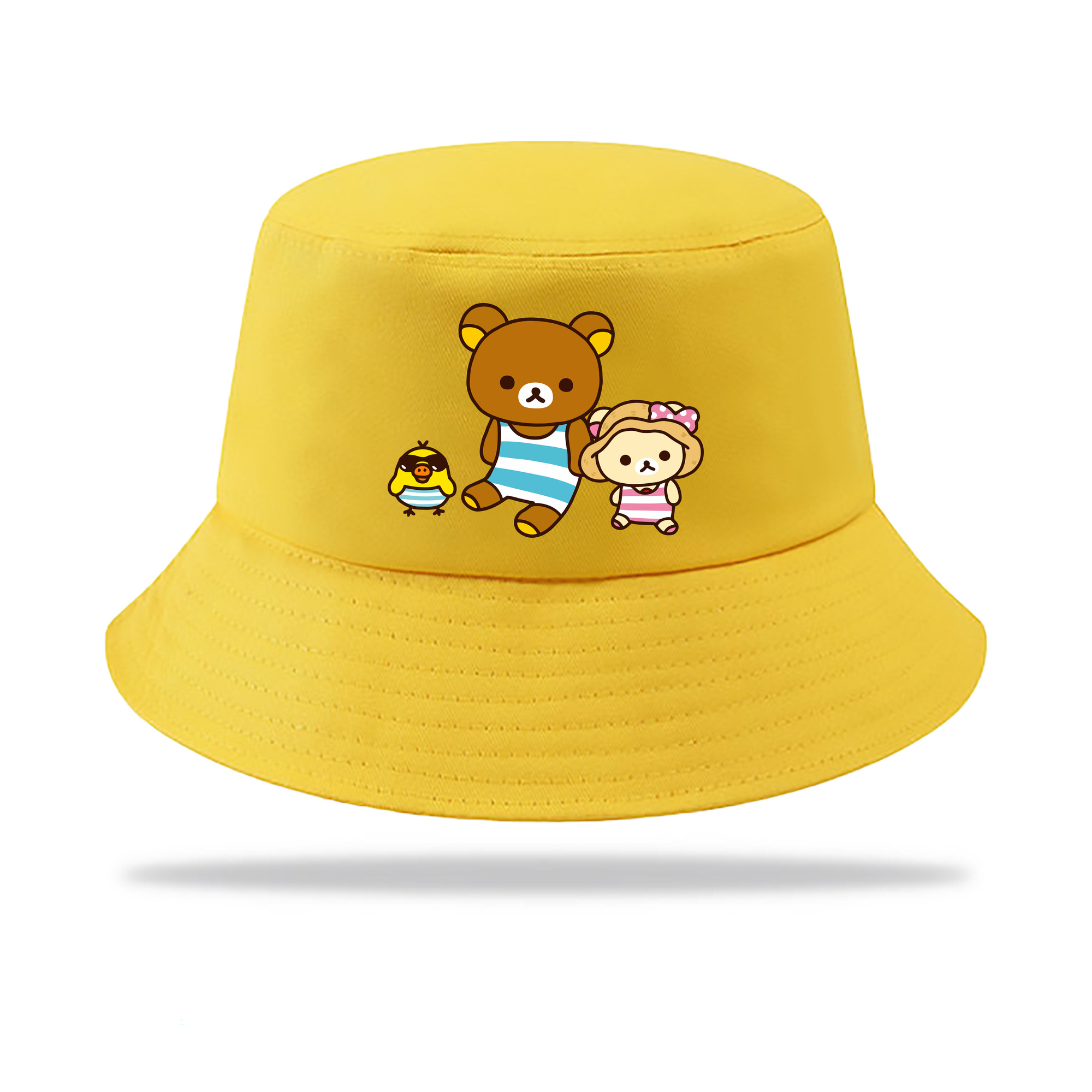 （画像用） リラックマ リラックマ キイロイトリ Rilakkuma Korilakkuma Kiiroitori アウトドア日除けバケットハット