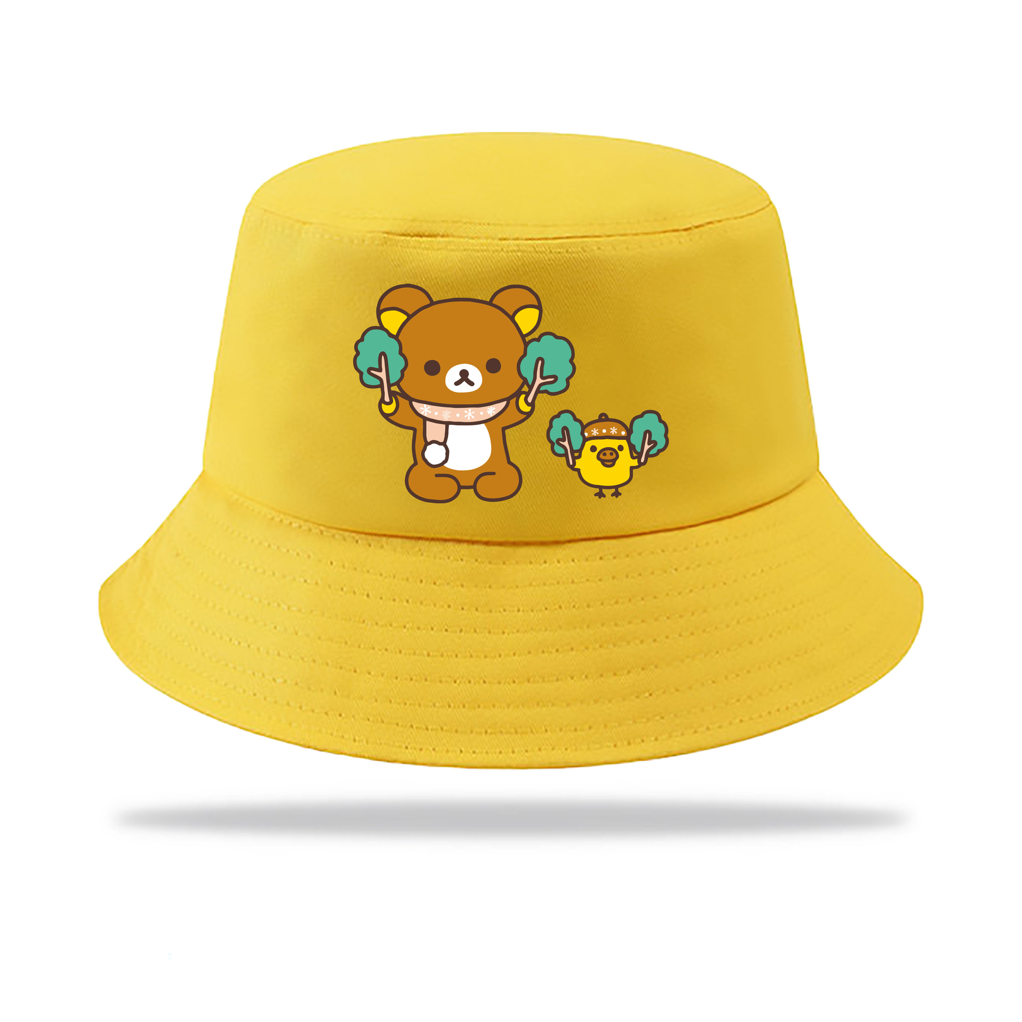 （画像用） リラックマ リラックマ キイロイトリ Rilakkuma Korilakkuma Kiiroitori アウトドア日除けバケットハット