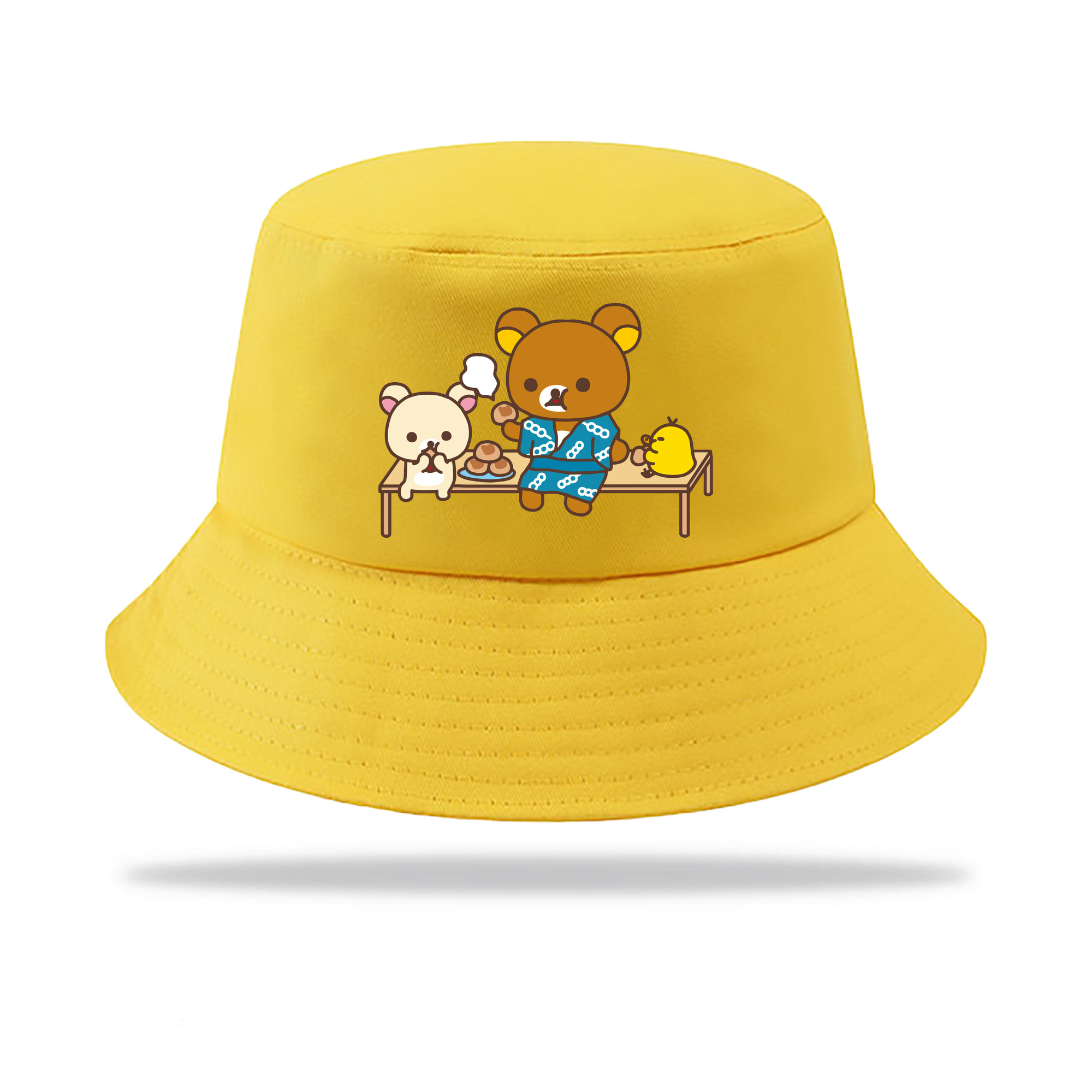 （画像用） リラックマ リラックマ キイロイトリ Rilakkuma Korilakkuma Kiiroitori アウトドア日除けバケットハット