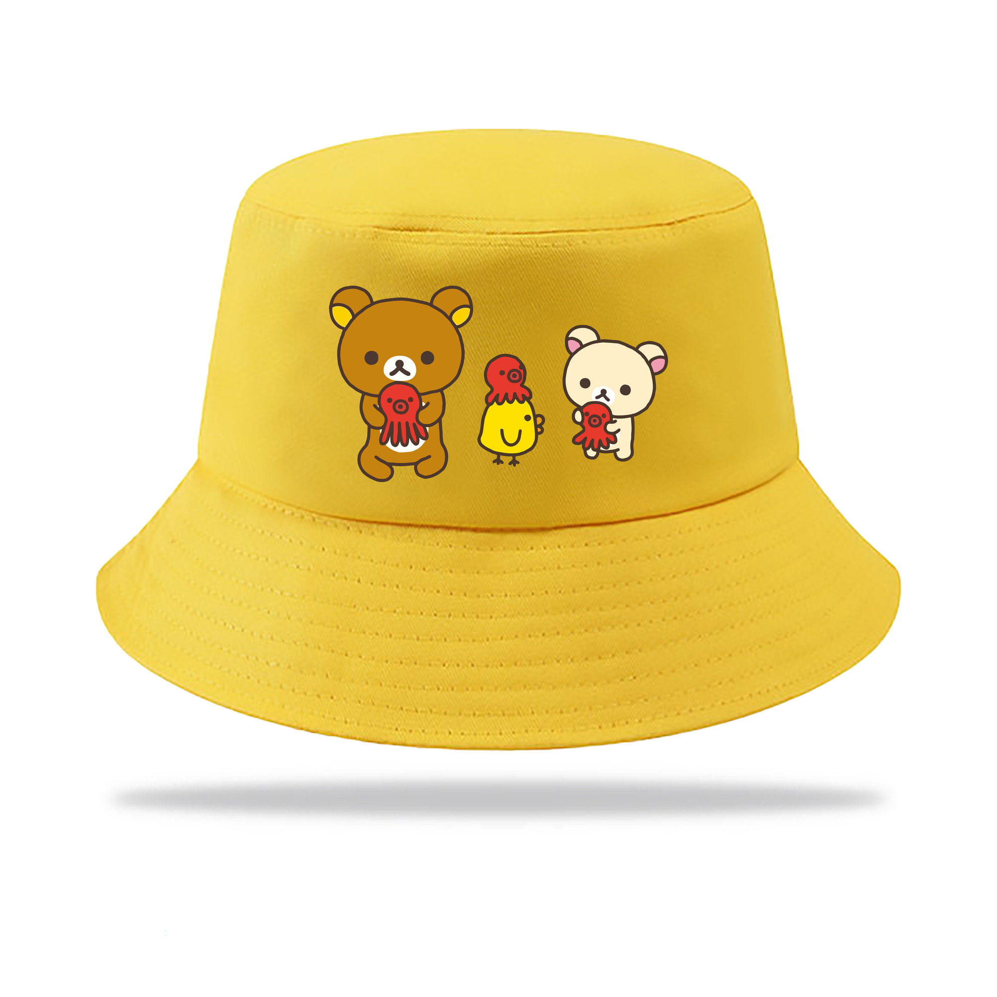 （画像用） リラックマ リラックマ キイロイトリ Rilakkuma Korilakkuma Kiiroitori アウトドア日除けバケットハット