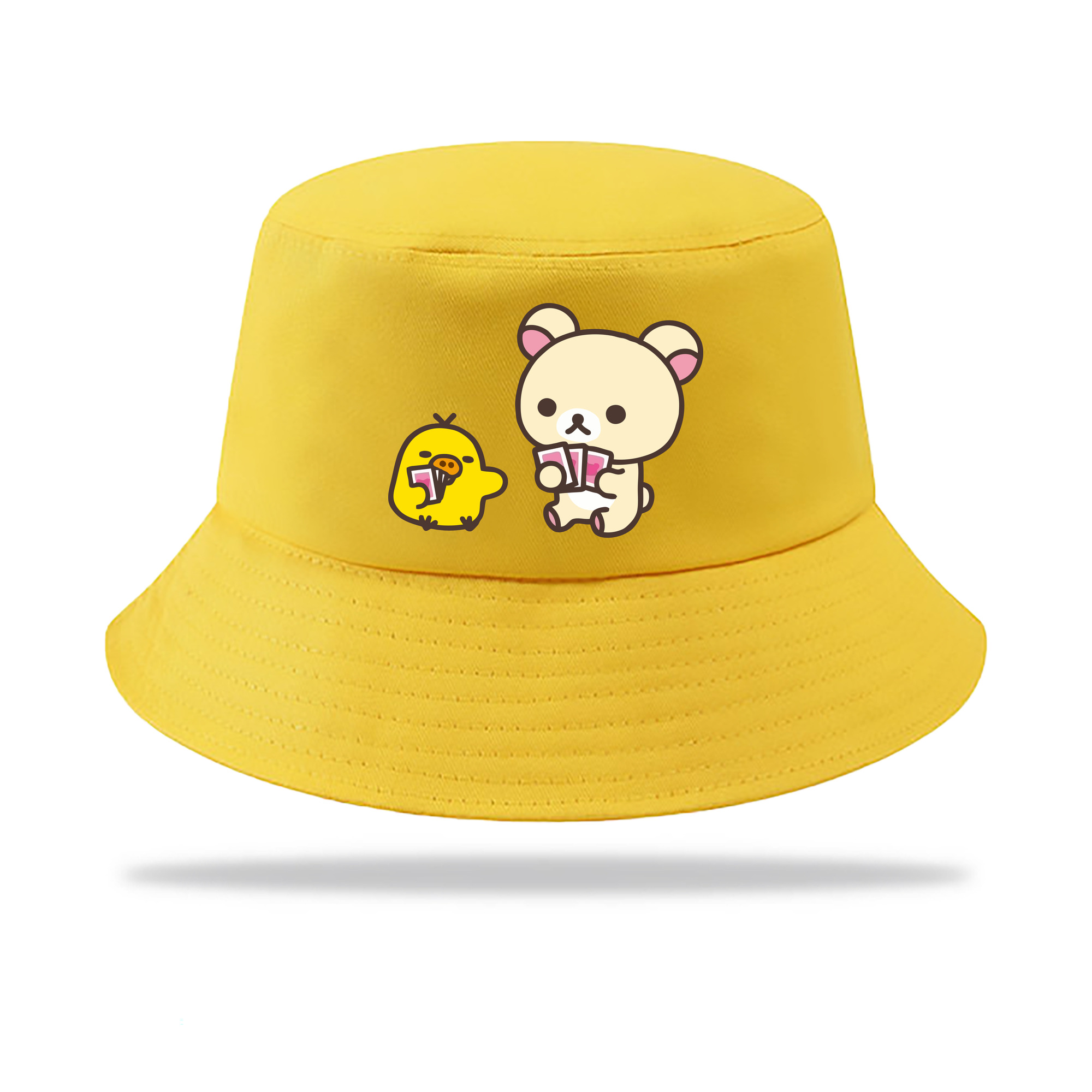 （画像用） リラックマ リラックマ キイロイトリ Rilakkuma Korilakkuma Kiiroitori アウトドア日除けバケットハット
