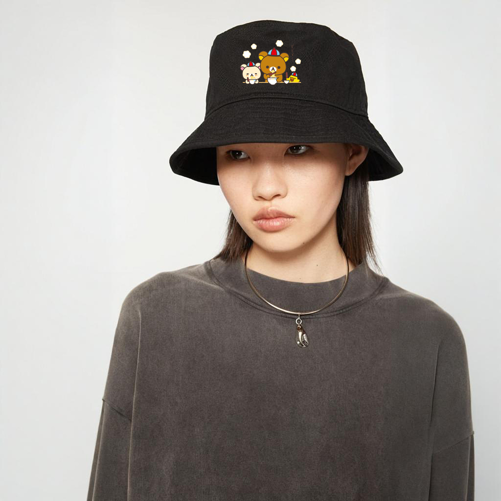 リラックマ リラックマ キイロイトリ Rilakkuma Korilakkuma Kiiroitori アウトドア日除けバケットハット