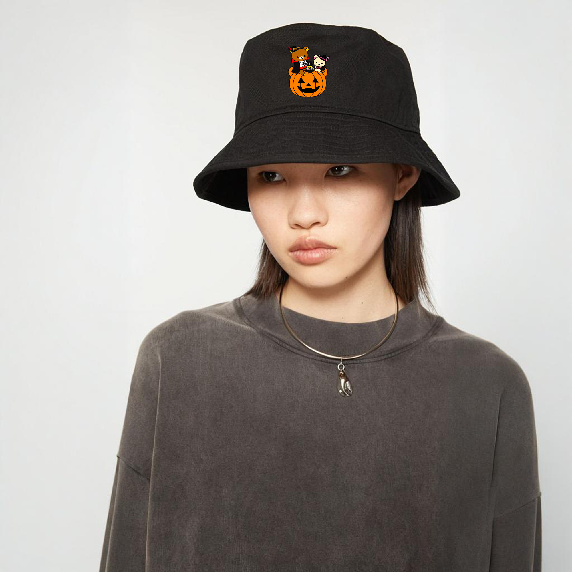 リラックマ リラックマ キイロイトリ Rilakkuma Korilakkuma Kiiroitori アウトドア日除けバケットハット