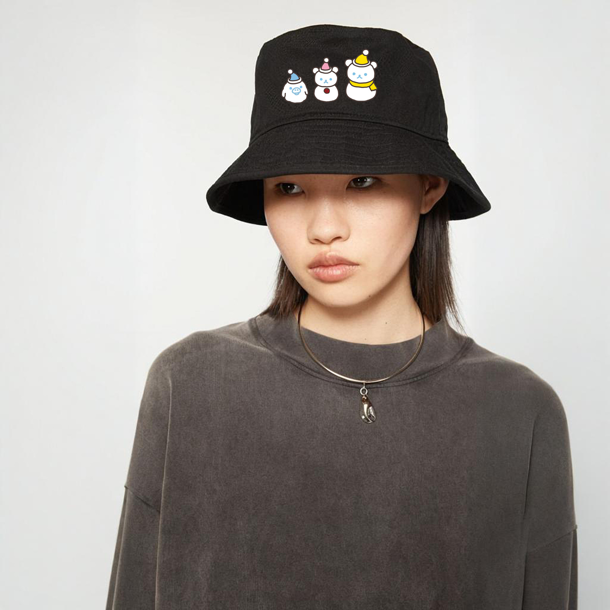 リラックマ リラックマ キイロイトリ Rilakkuma Korilakkuma Kiiroitori アウトドア日除けバケットハット