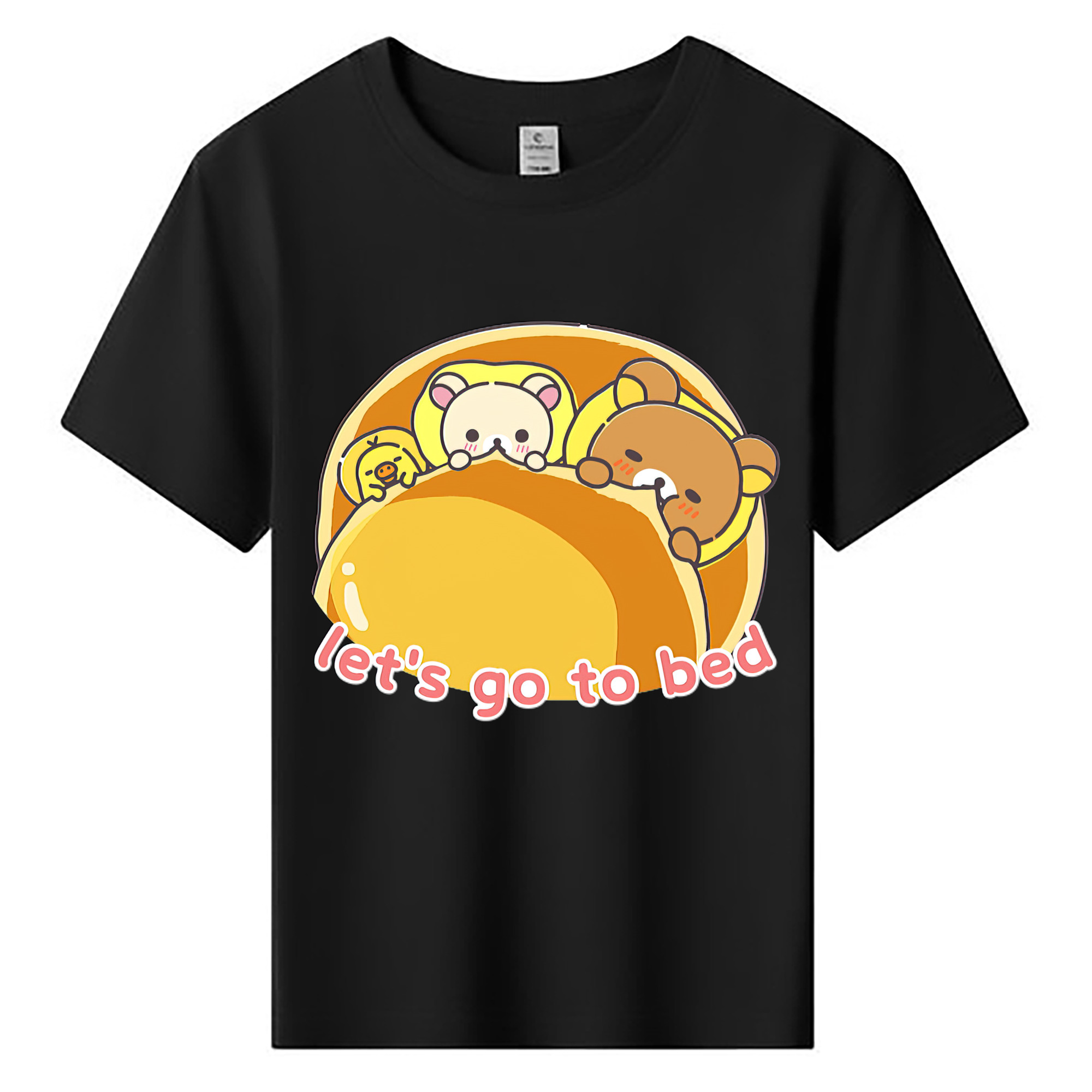 （画像用） リラックマ リラックマ キイロイトリ Rilakkuma Korilakkuma Kiiroitori 綿100％キッズTシャツ（フロントプリント）
