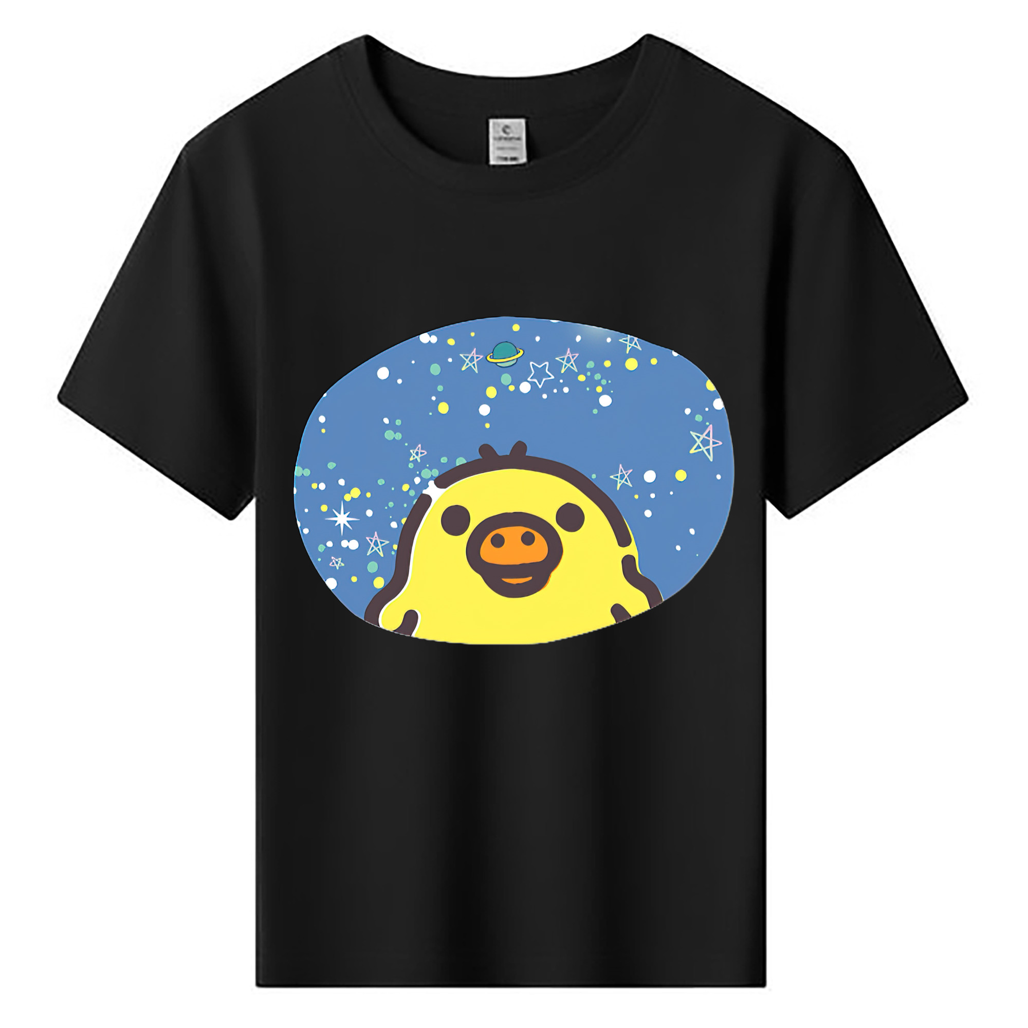 （画像用） リラックマ リラックマ キイロイトリ Rilakkuma Korilakkuma Kiiroitori 綿100％キッズTシャツ（フロントプリント）