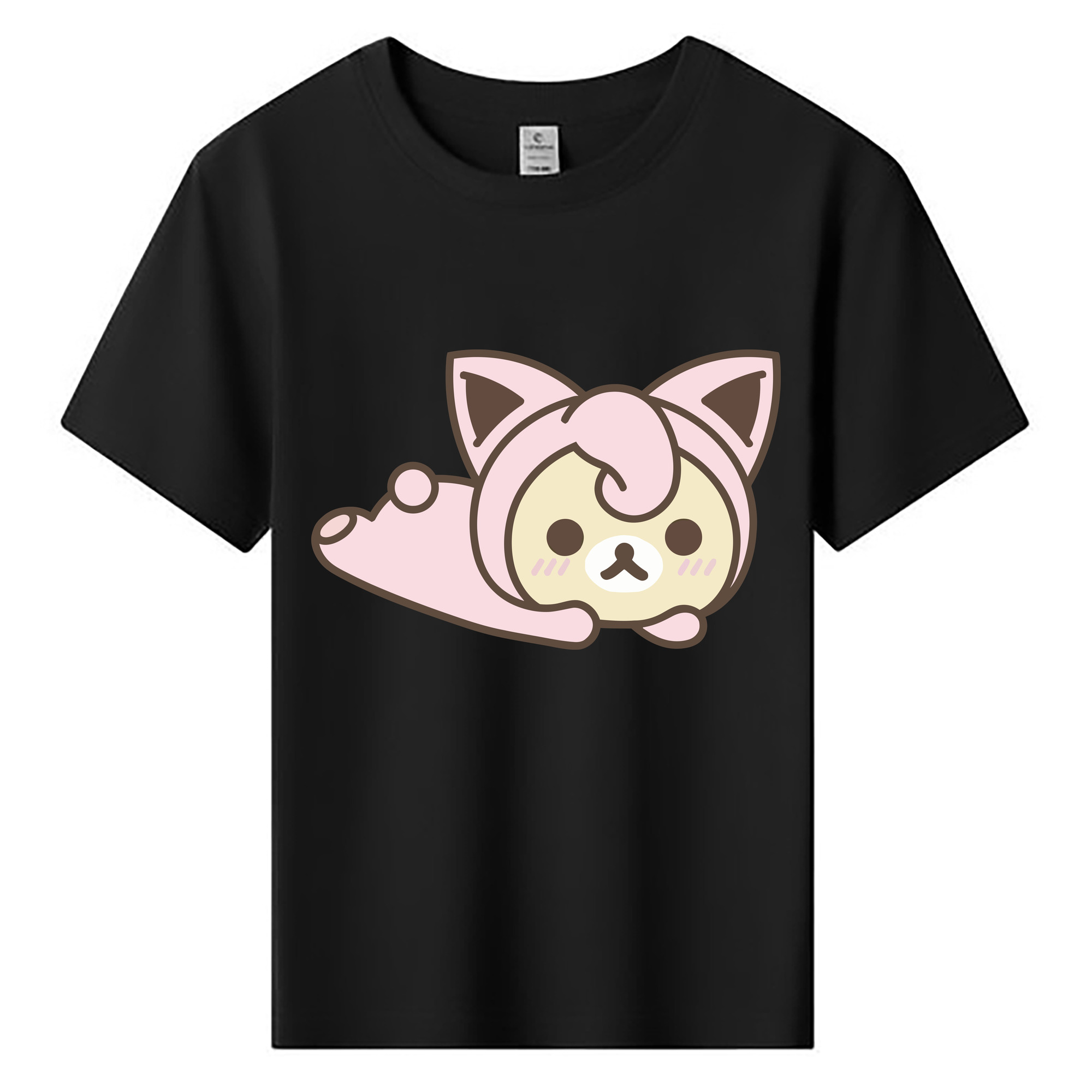 （画像用） リラックマ リラックマ キイロイトリ Rilakkuma Korilakkuma Kiiroitori 綿100％キッズTシャツ（フロントプリント）