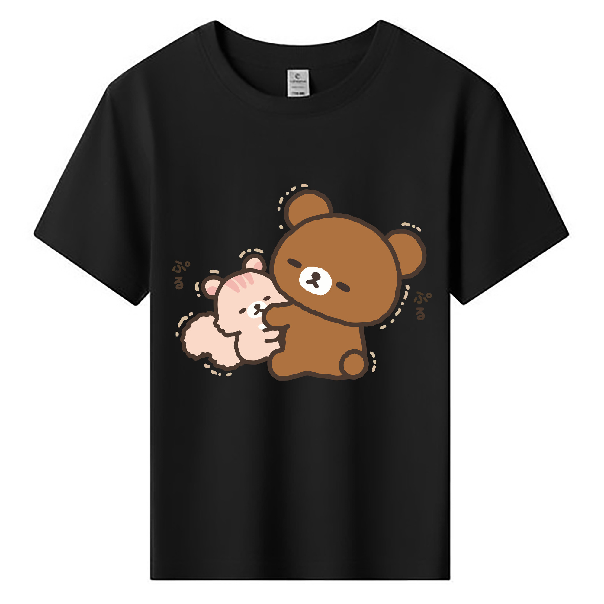 （画像用） リラックマ リラックマ キイロイトリ Rilakkuma Korilakkuma Kiiroitori 綿100％キッズTシャツ（フロントプリント）