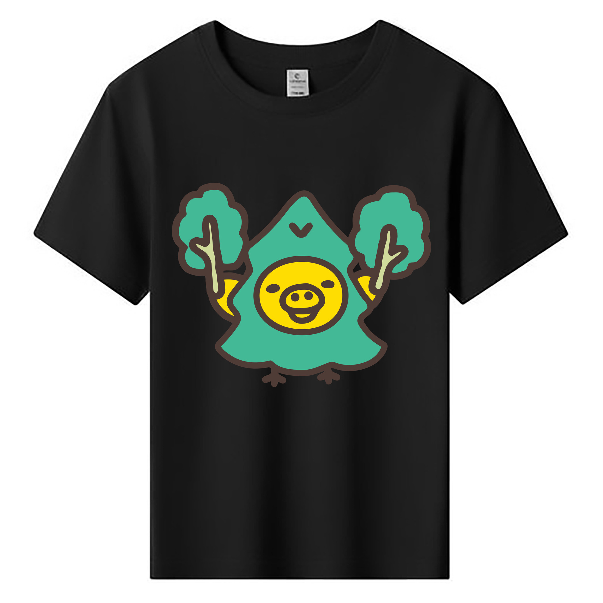 （画像用） リラックマ リラックマ キイロイトリ Rilakkuma Korilakkuma Kiiroitori 綿100％キッズTシャツ（フロントプリント）