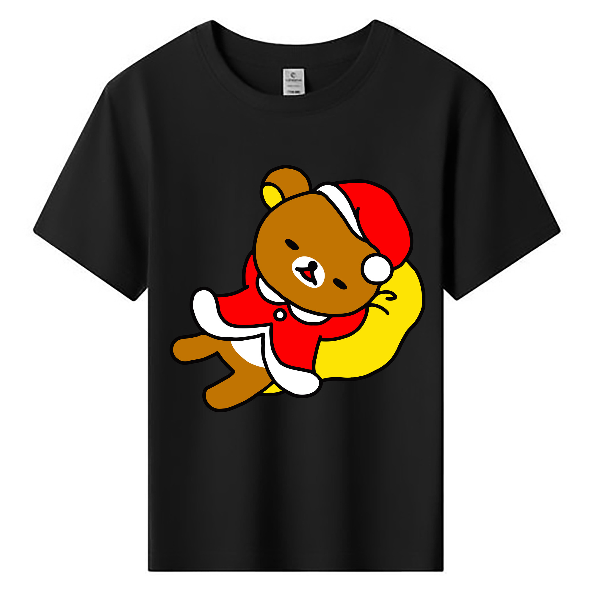 （画像用） リラックマ リラックマ キイロイトリ Rilakkuma Korilakkuma Kiiroitori 綿100％キッズTシャツ（フロントプリント）