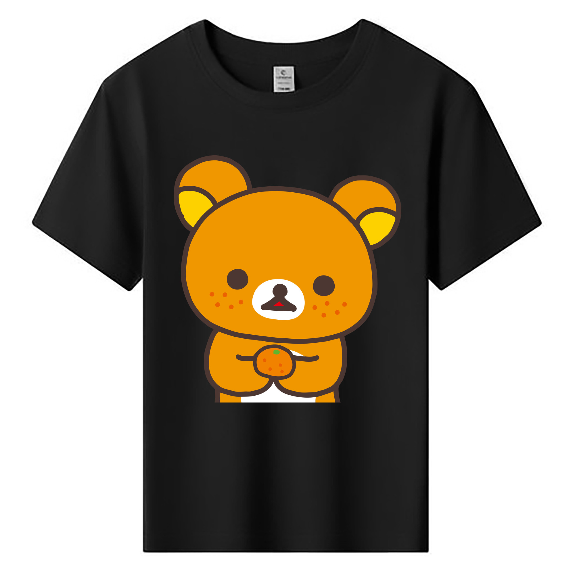 （画像用） リラックマ リラックマ キイロイトリ Rilakkuma Korilakkuma Kiiroitori 綿100％キッズTシャツ（フロントプリント）