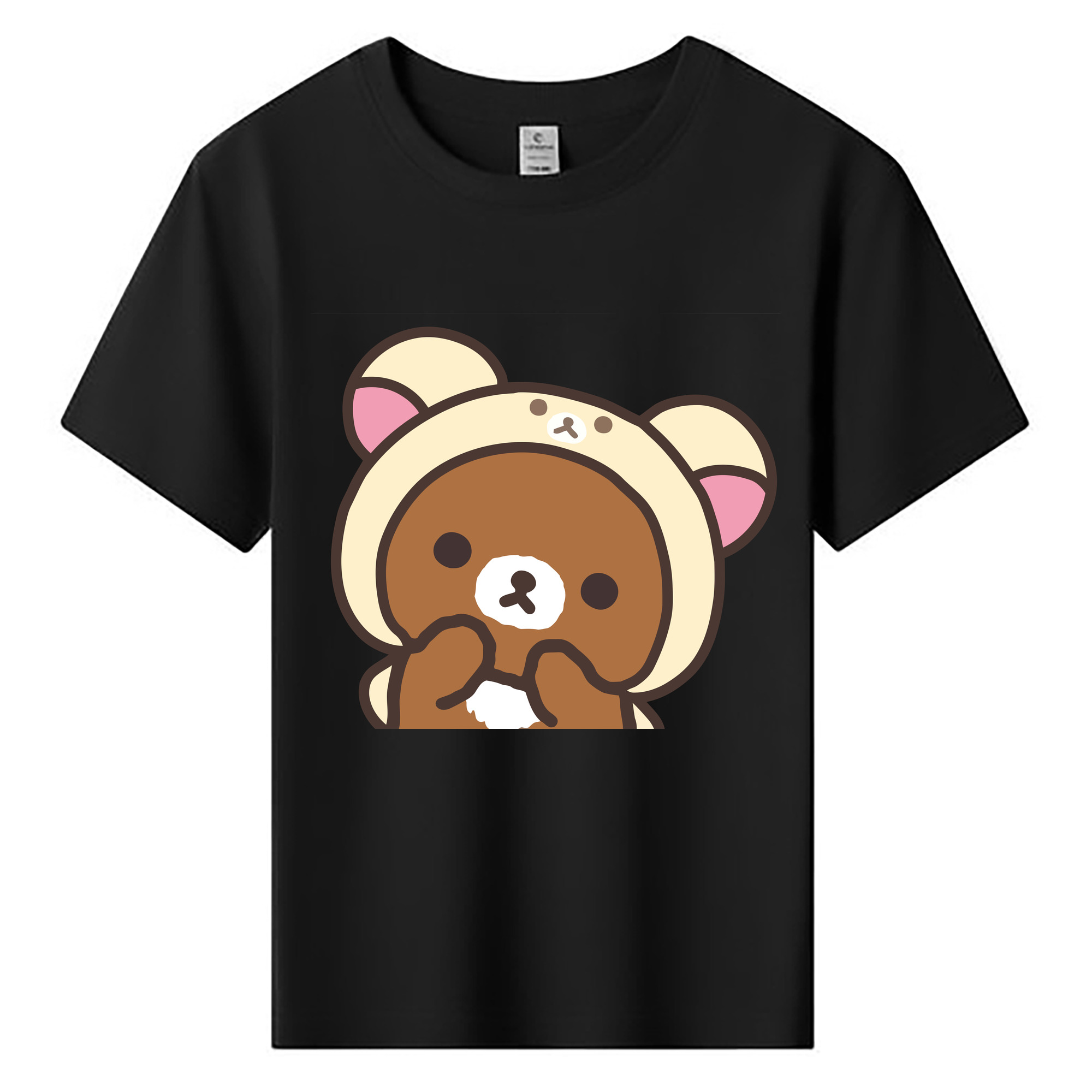 （画像用） リラックマ リラックマ キイロイトリ Rilakkuma Korilakkuma Kiiroitori 綿100％キッズTシャツ（フロントプリント）