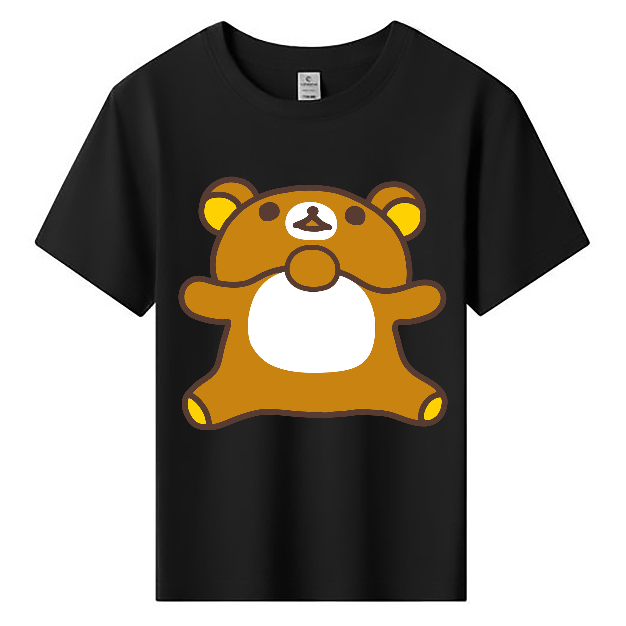（画像用） リラックマ リラックマ キイロイトリ Rilakkuma Korilakkuma Kiiroitori 綿100％キッズTシャツ（フロントプリント）