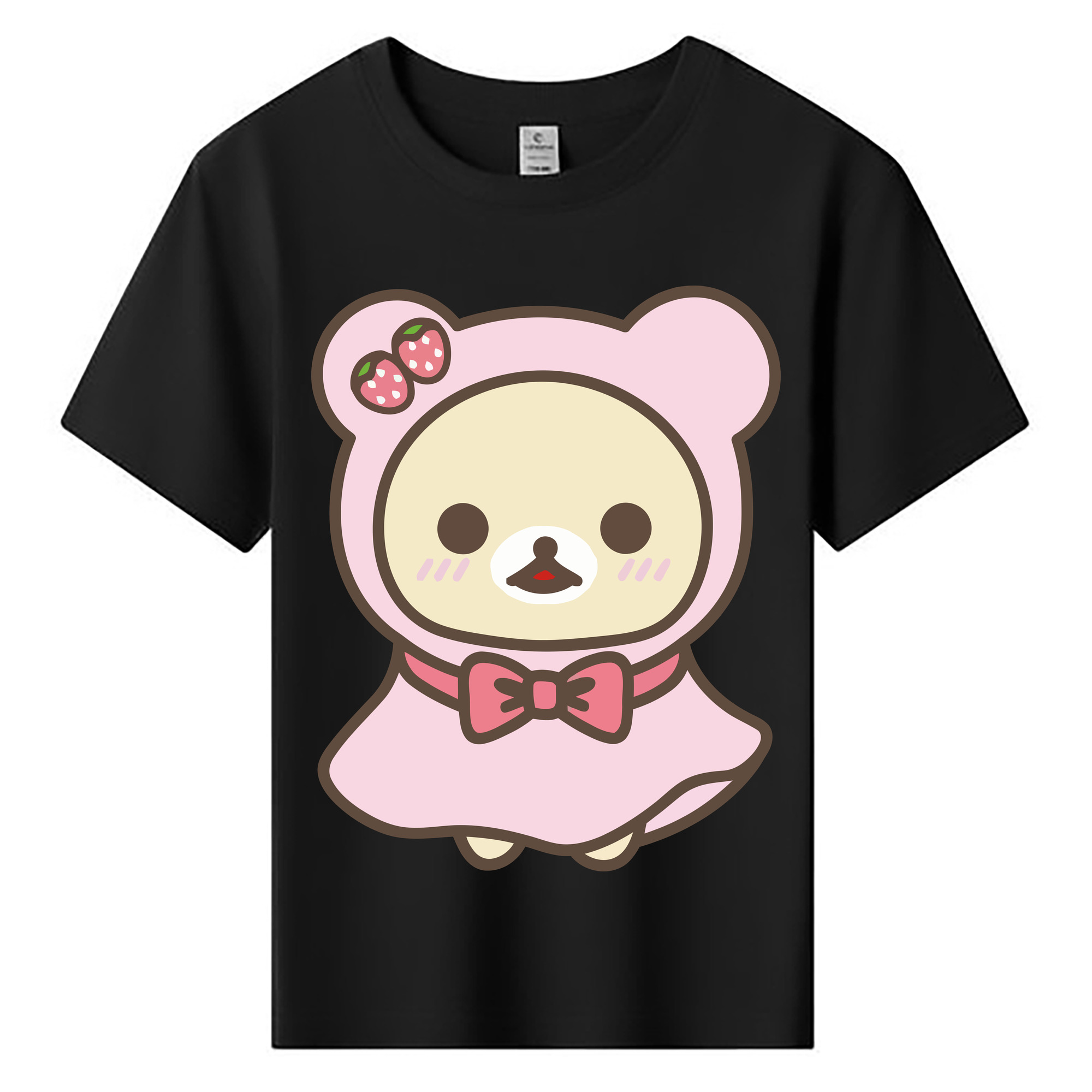 （画像用） リラックマ リラックマ キイロイトリ Rilakkuma Korilakkuma Kiiroitori 綿100％キッズTシャツ（フロントプリント）