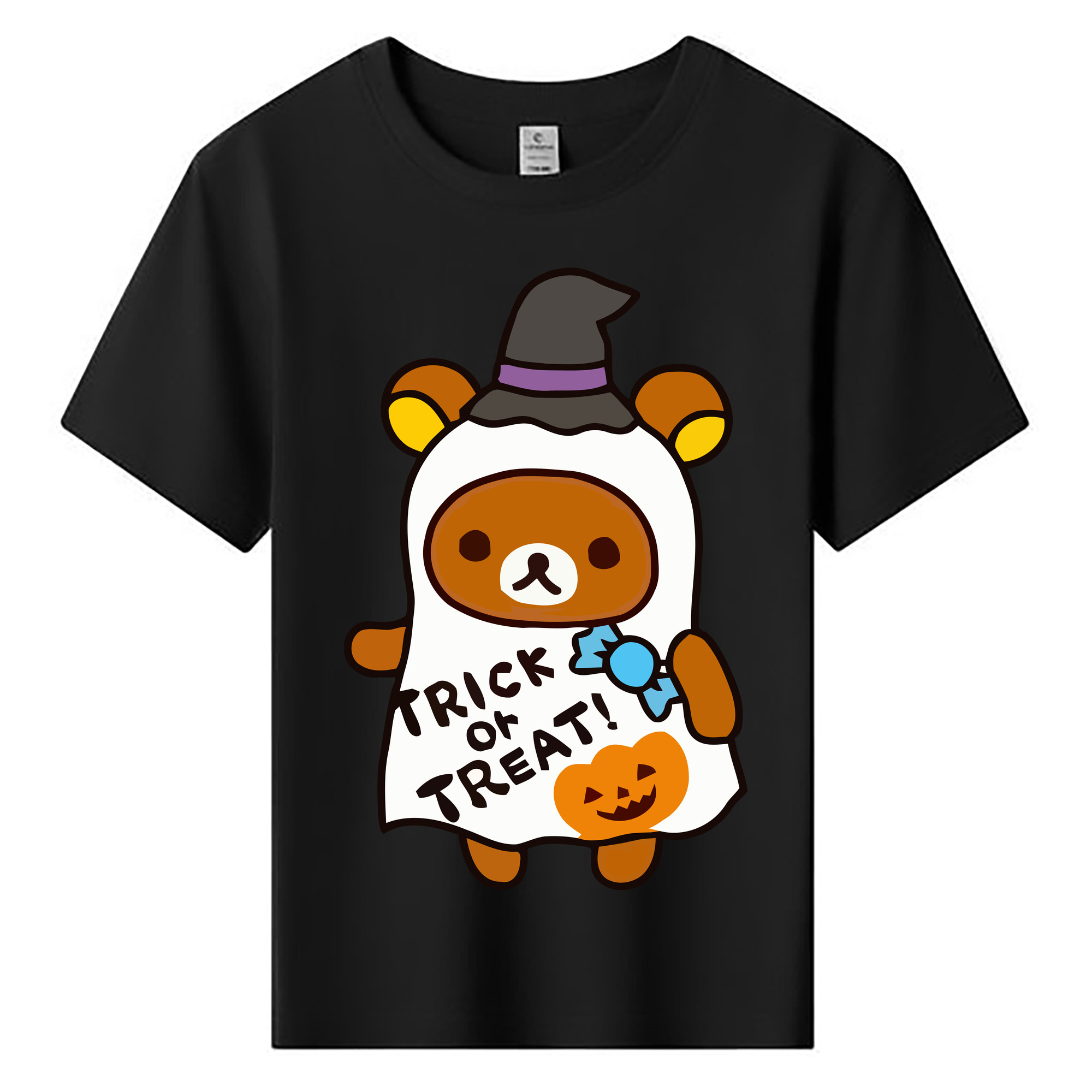 （画像用） リラックマ リラックマ キイロイトリ Rilakkuma Korilakkuma Kiiroitori 綿100％キッズTシャツ（フロントプリント）