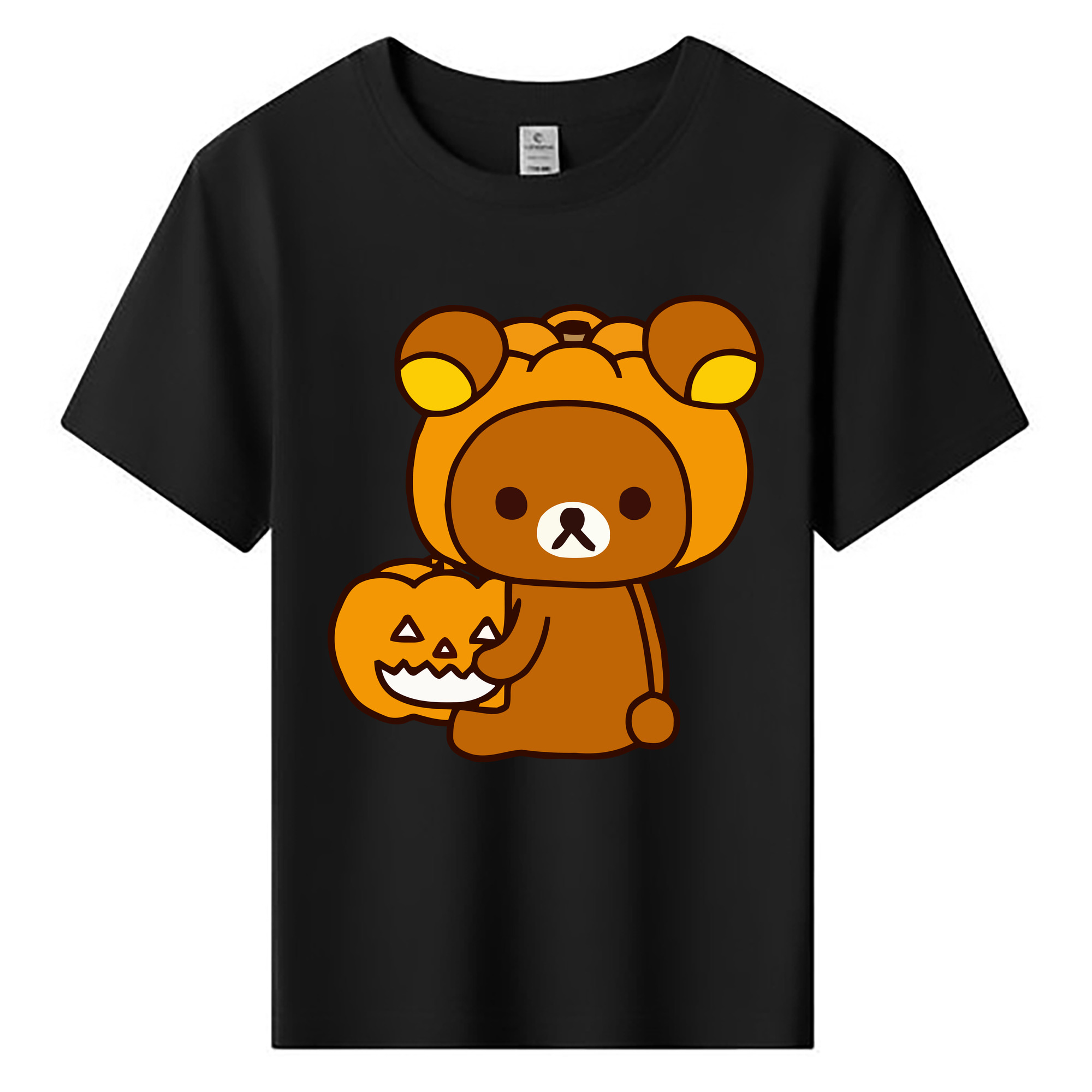 （画像用） リラックマ リラックマ キイロイトリ Rilakkuma Korilakkuma Kiiroitori 綿100％キッズTシャツ（フロントプリント）