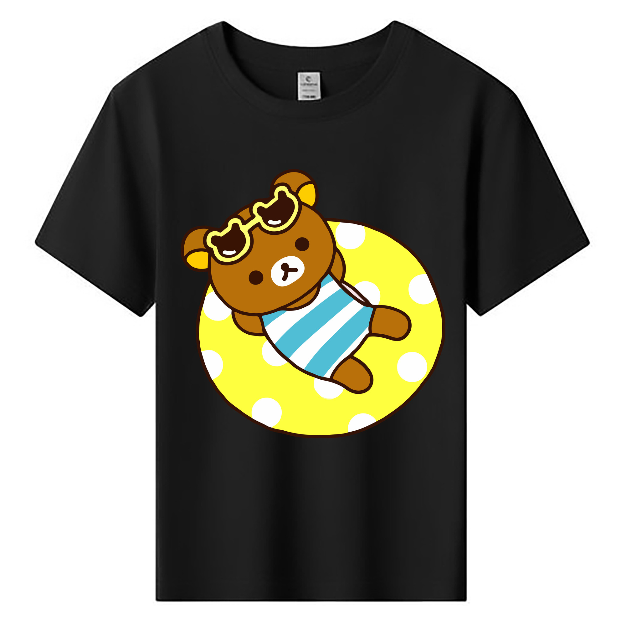 （画像用） リラックマ リラックマ キイロイトリ Rilakkuma Korilakkuma Kiiroitori 綿100％キッズTシャツ（フロントプリント）