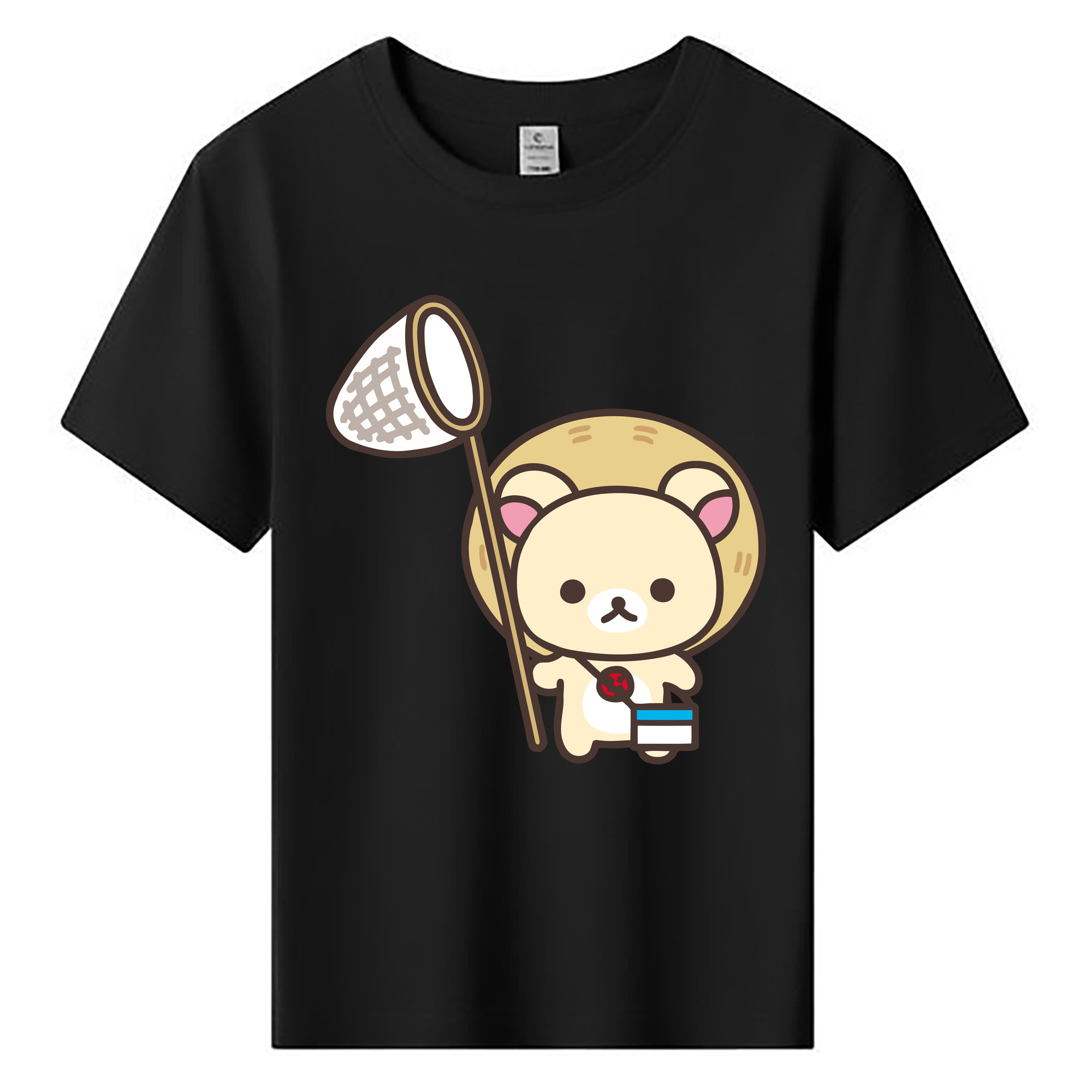 （画像用） リラックマ リラックマ キイロイトリ Rilakkuma Korilakkuma Kiiroitori 綿100％キッズTシャツ（フロントプリント）