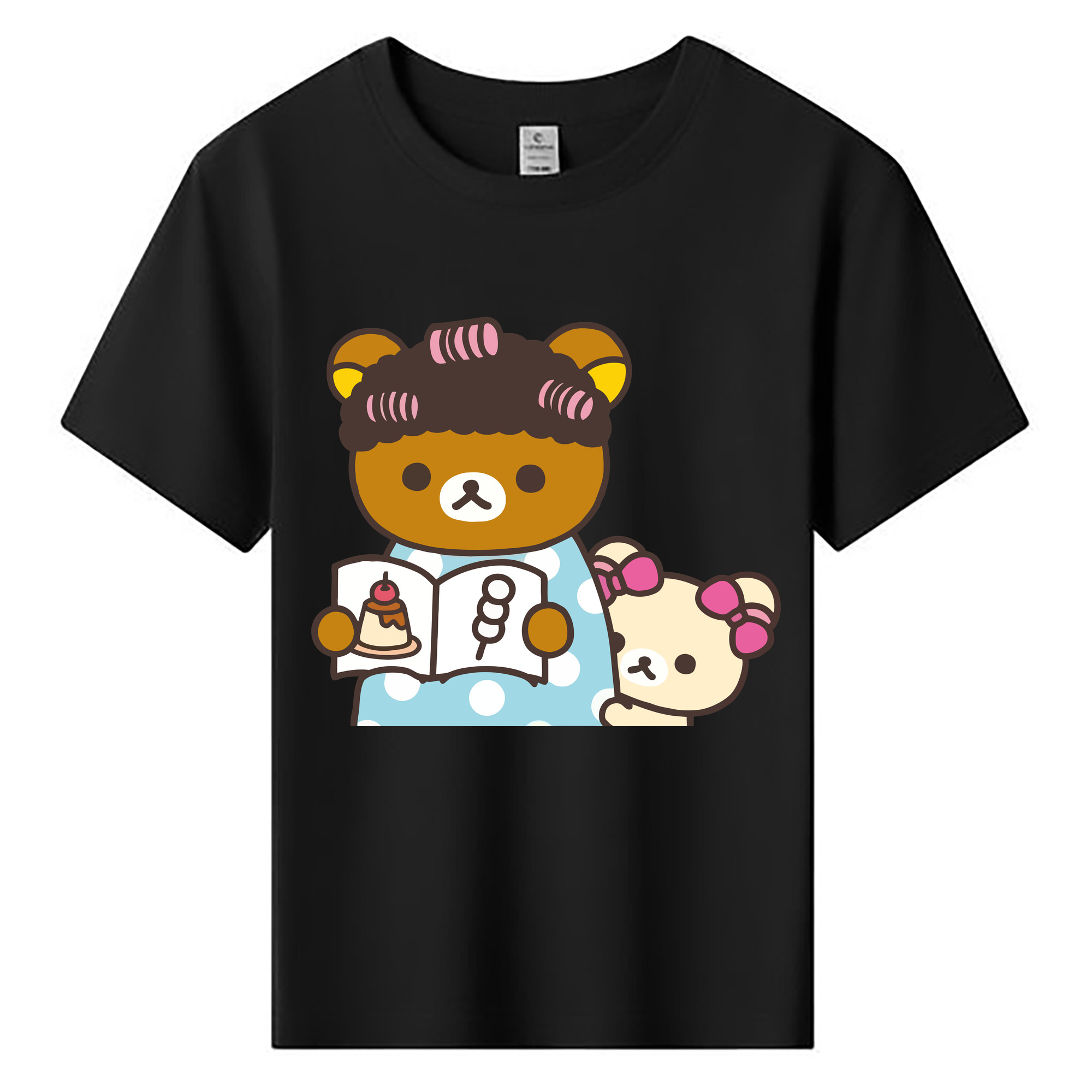 （画像用） リラックマ リラックマ キイロイトリ Rilakkuma Korilakkuma Kiiroitori 綿100％キッズTシャツ（フロントプリント）