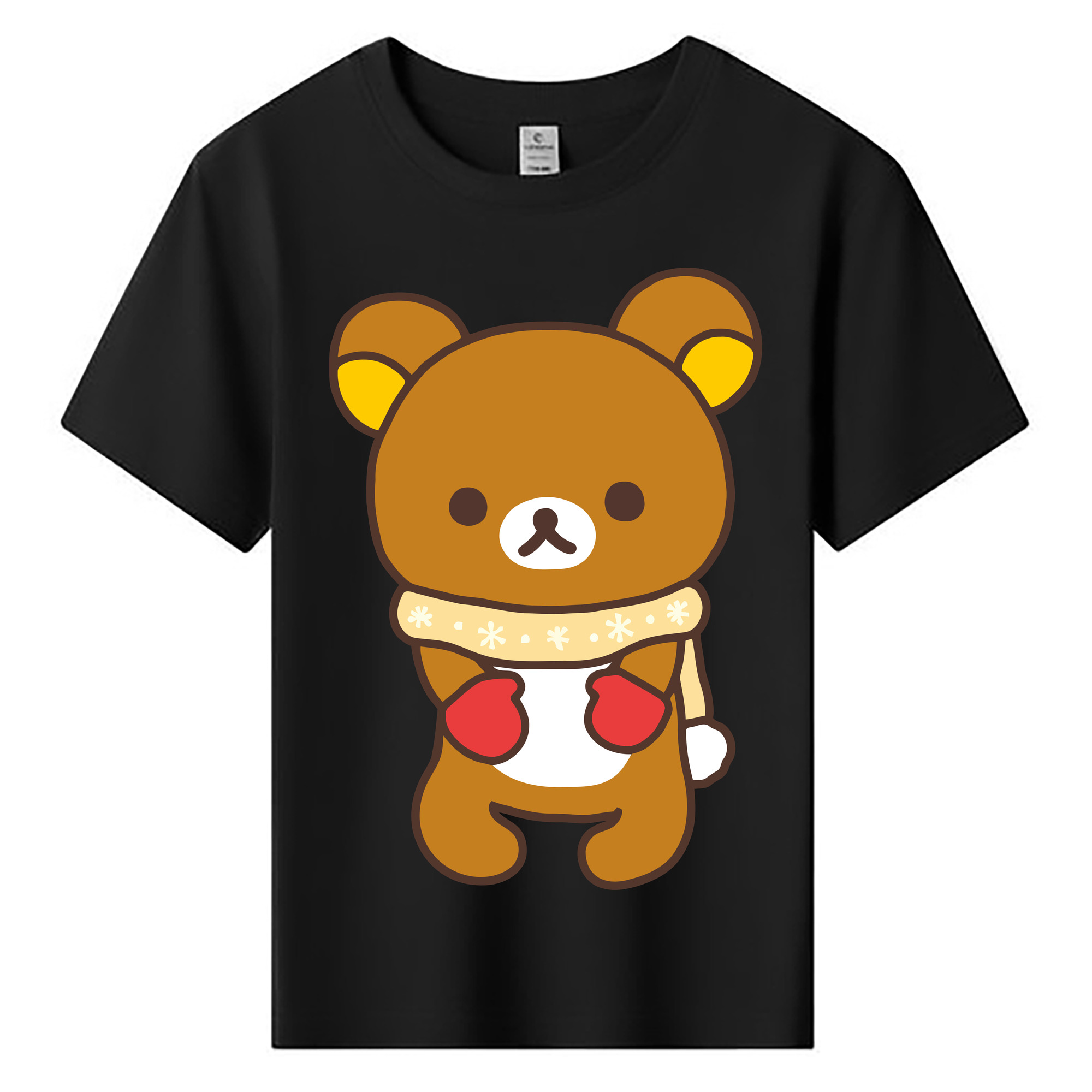 （画像用） リラックマ リラックマ キイロイトリ Rilakkuma Korilakkuma Kiiroitori 綿100％キッズTシャツ（フロントプリント）