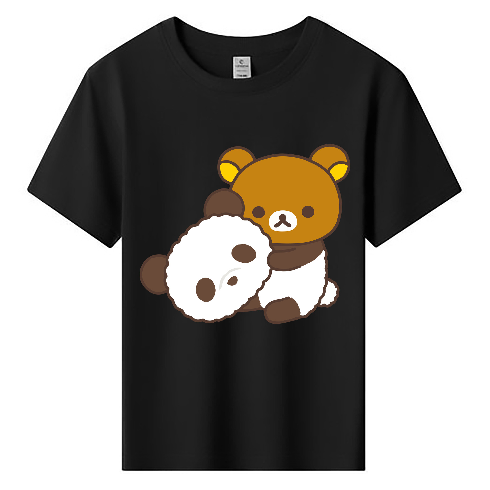 （画像用） リラックマ リラックマ キイロイトリ Rilakkuma Korilakkuma Kiiroitori 綿100％キッズTシャツ（フロントプリント）