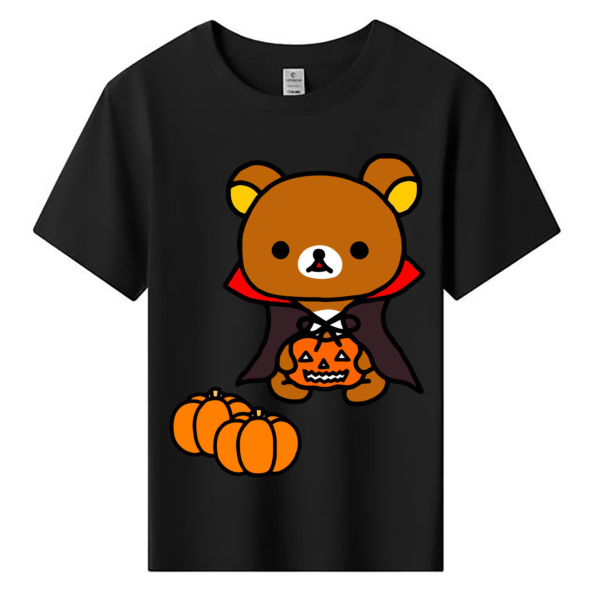 （画像用） リラックマ リラックマ キイロイトリ Rilakkuma Korilakkuma Kiiroitori 綿100％キッズTシャツ（フロントプリント）