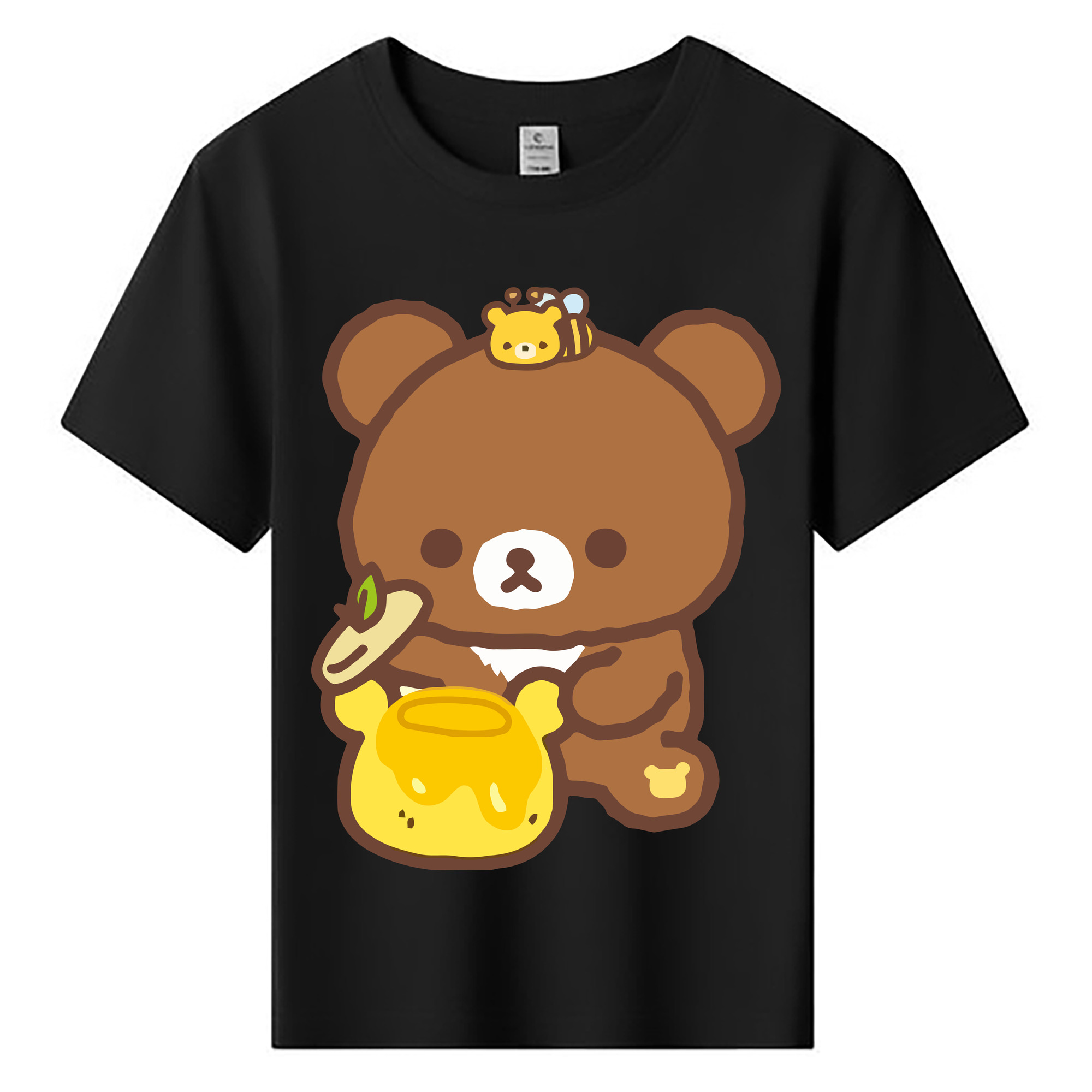 （画像用） リラックマ リラックマ キイロイトリ Rilakkuma Korilakkuma Kiiroitori 綿100％キッズTシャツ（フロントプリント）