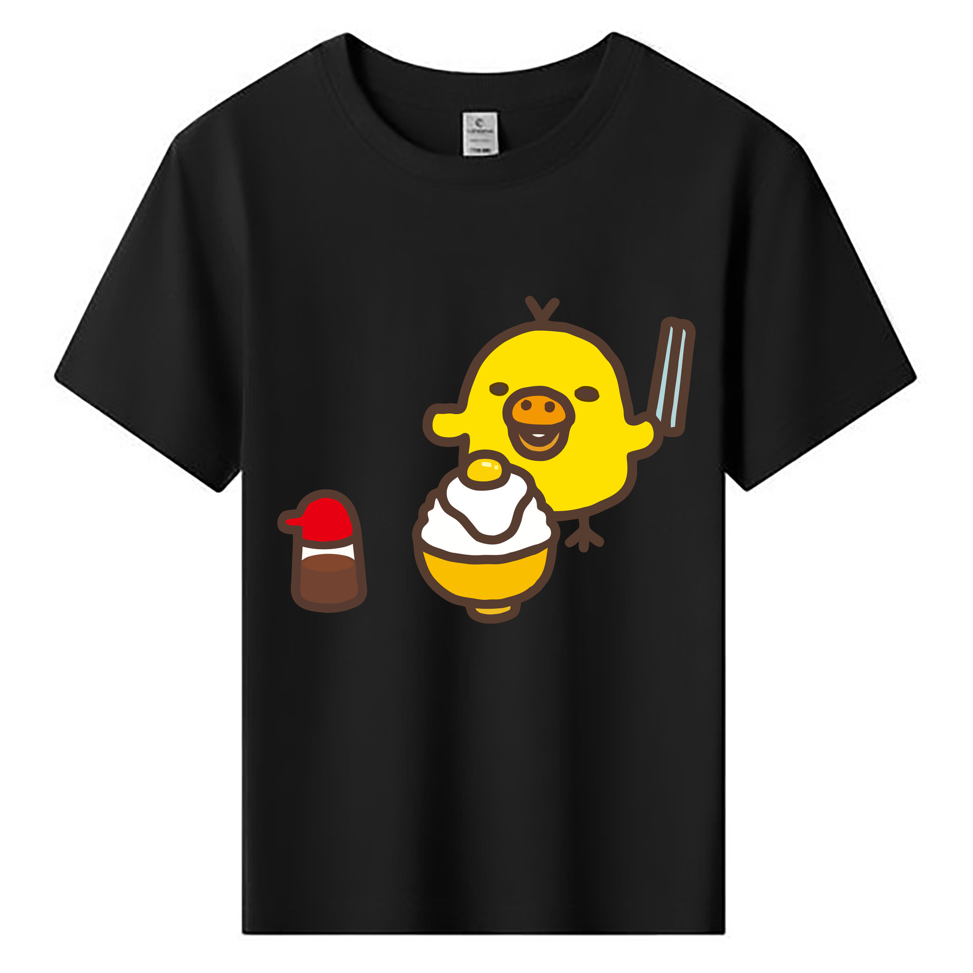 （画像用） リラックマ リラックマ キイロイトリ Rilakkuma Korilakkuma Kiiroitori 綿100％キッズTシャツ（フロントプリント）