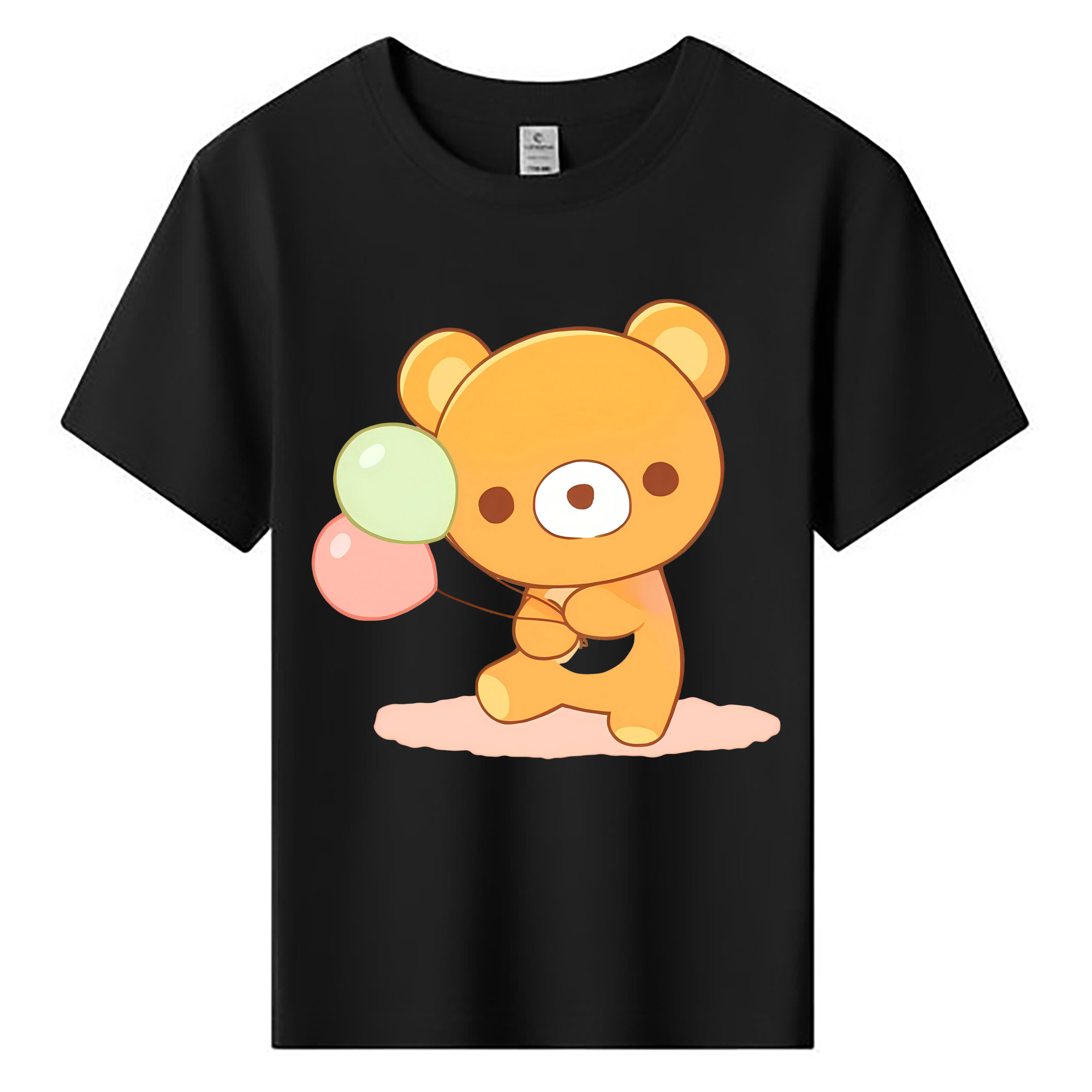 （画像用） リラックマ リラックマ キイロイトリ Rilakkuma Korilakkuma Kiiroitori 綿100％キッズTシャツ（フロントプリント）