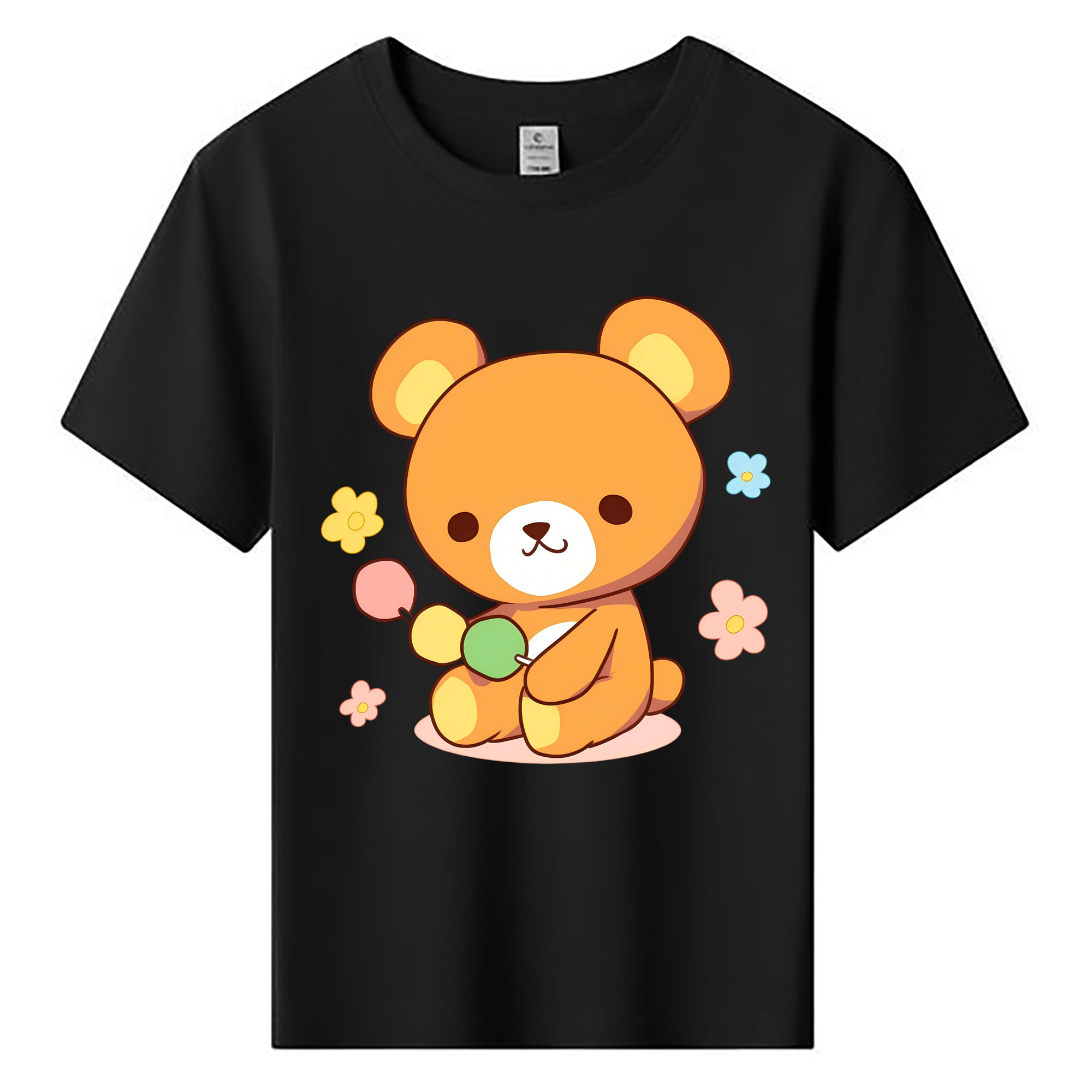 （画像用） リラックマ リラックマ キイロイトリ Rilakkuma Korilakkuma Kiiroitori 綿100％キッズTシャツ（フロントプリント）