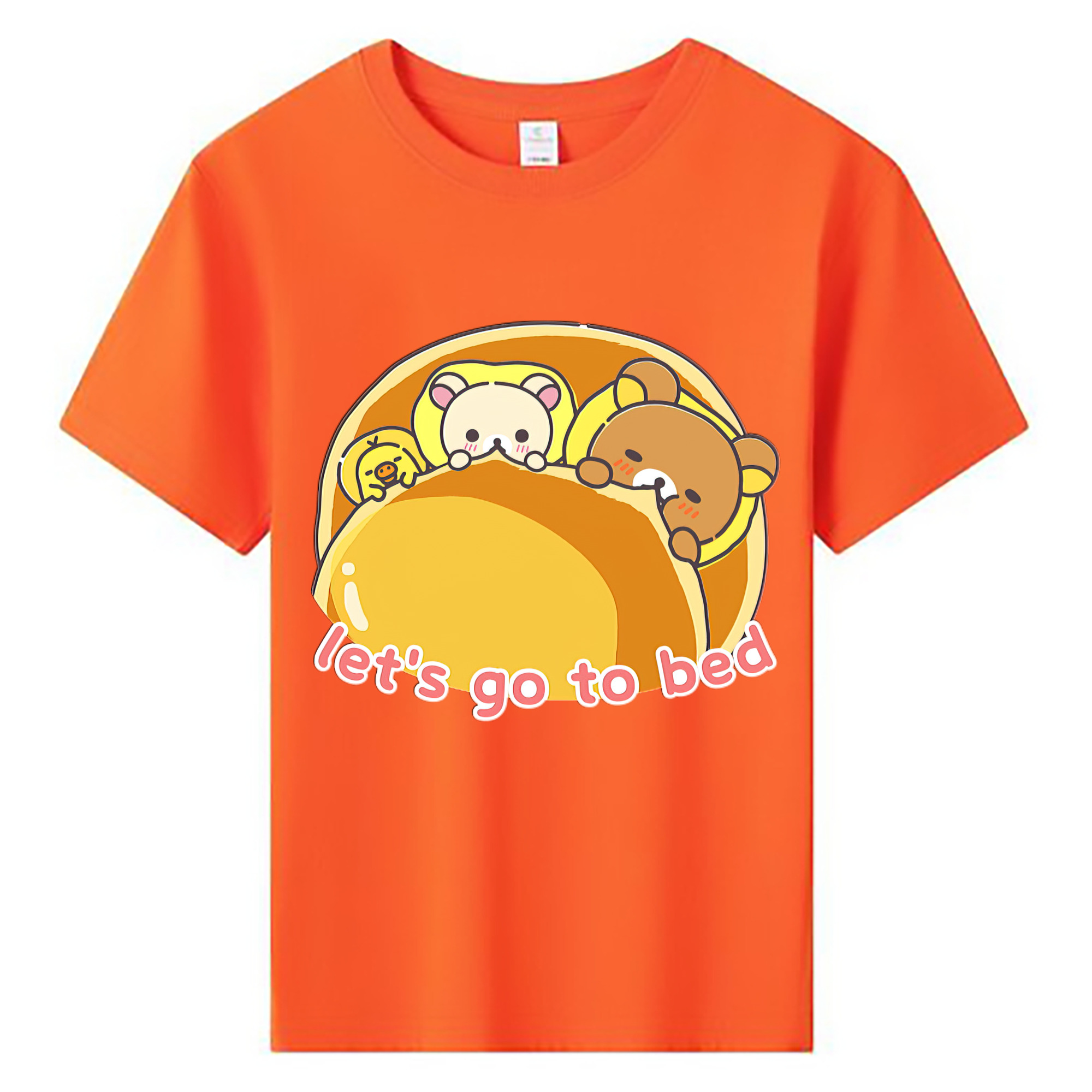 （画像用） リラックマ リラックマ キイロイトリ Rilakkuma Korilakkuma Kiiroitori 綿100％キッズTシャツ（フロントプリント）