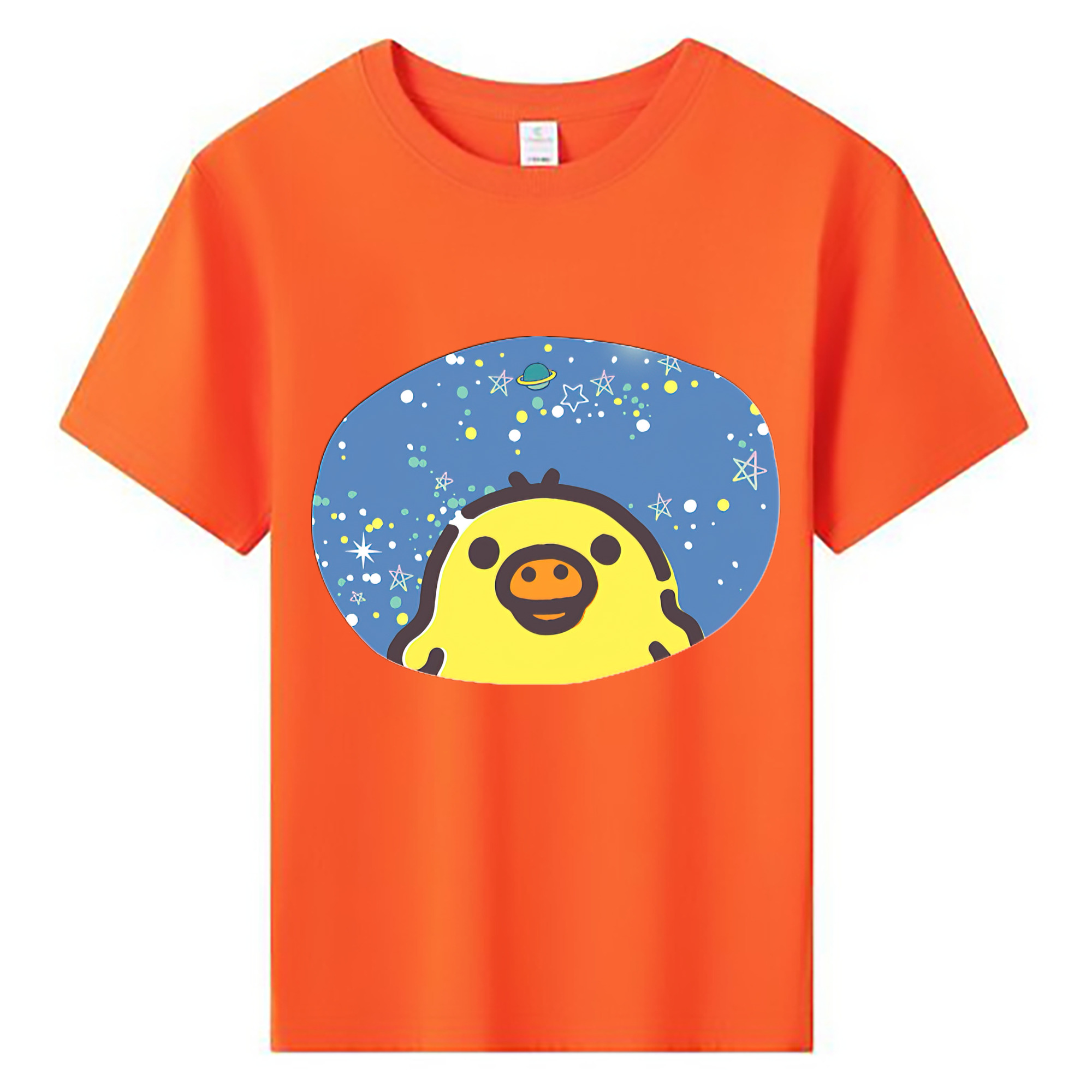 （画像用） リラックマ リラックマ キイロイトリ Rilakkuma Korilakkuma Kiiroitori 綿100％キッズTシャツ（フロントプリント）