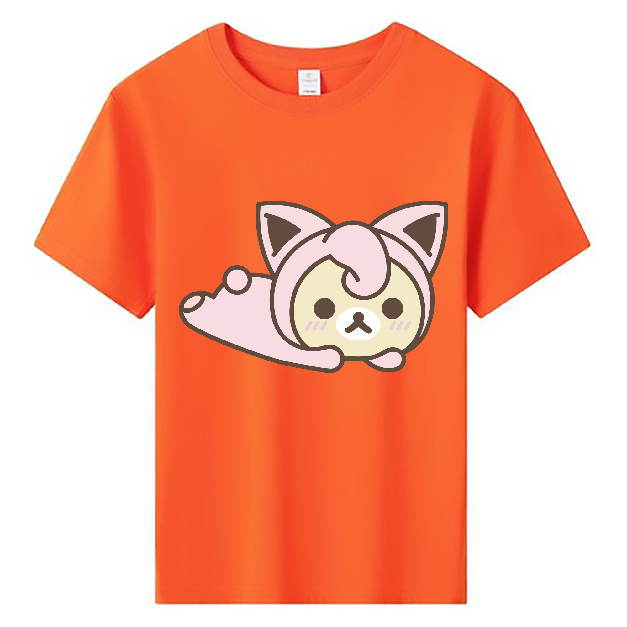 （画像用） リラックマ リラックマ キイロイトリ Rilakkuma Korilakkuma Kiiroitori 綿100％キッズTシャツ（フロントプリント）