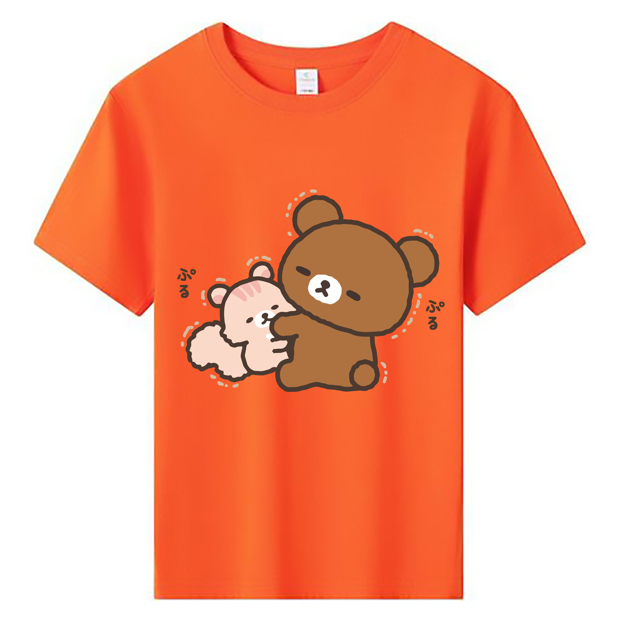 （画像用） リラックマ リラックマ キイロイトリ Rilakkuma Korilakkuma Kiiroitori 綿100％キッズTシャツ（フロントプリント）