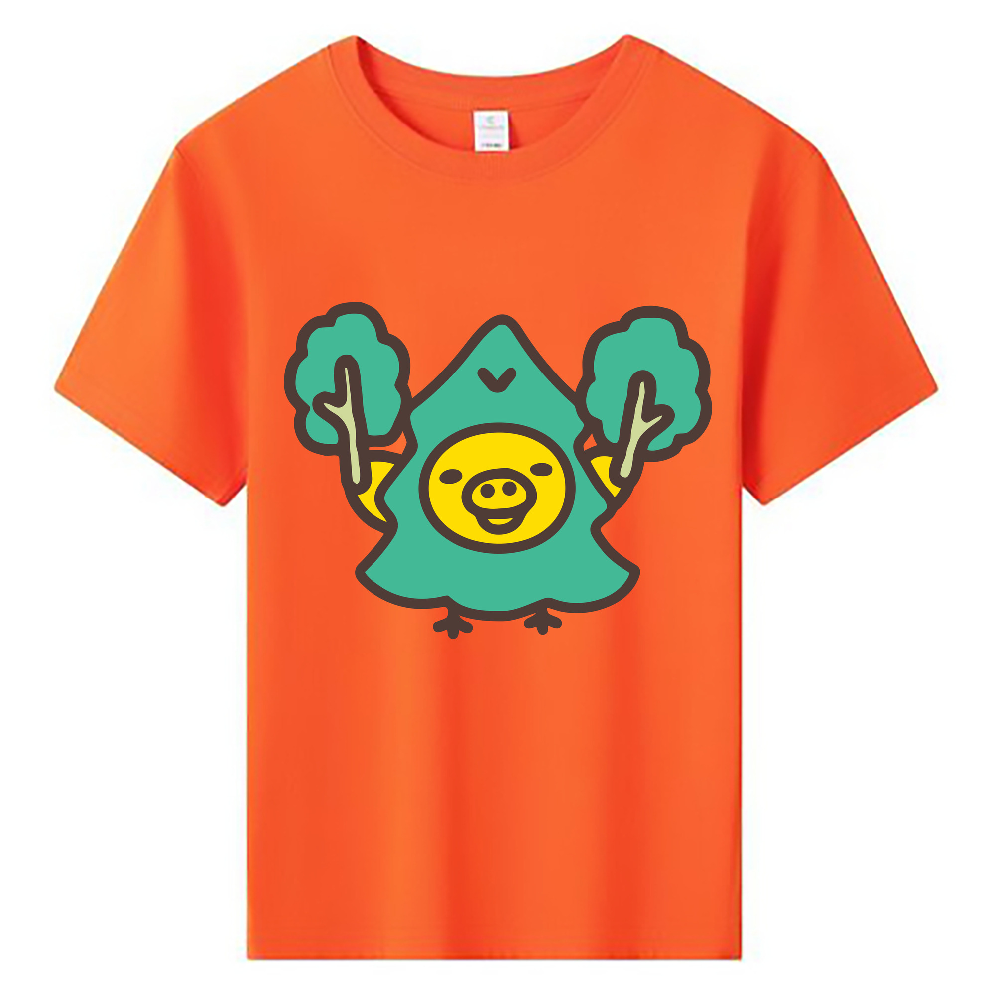 （画像用） リラックマ リラックマ キイロイトリ Rilakkuma Korilakkuma Kiiroitori 綿100％キッズTシャツ（フロントプリント）